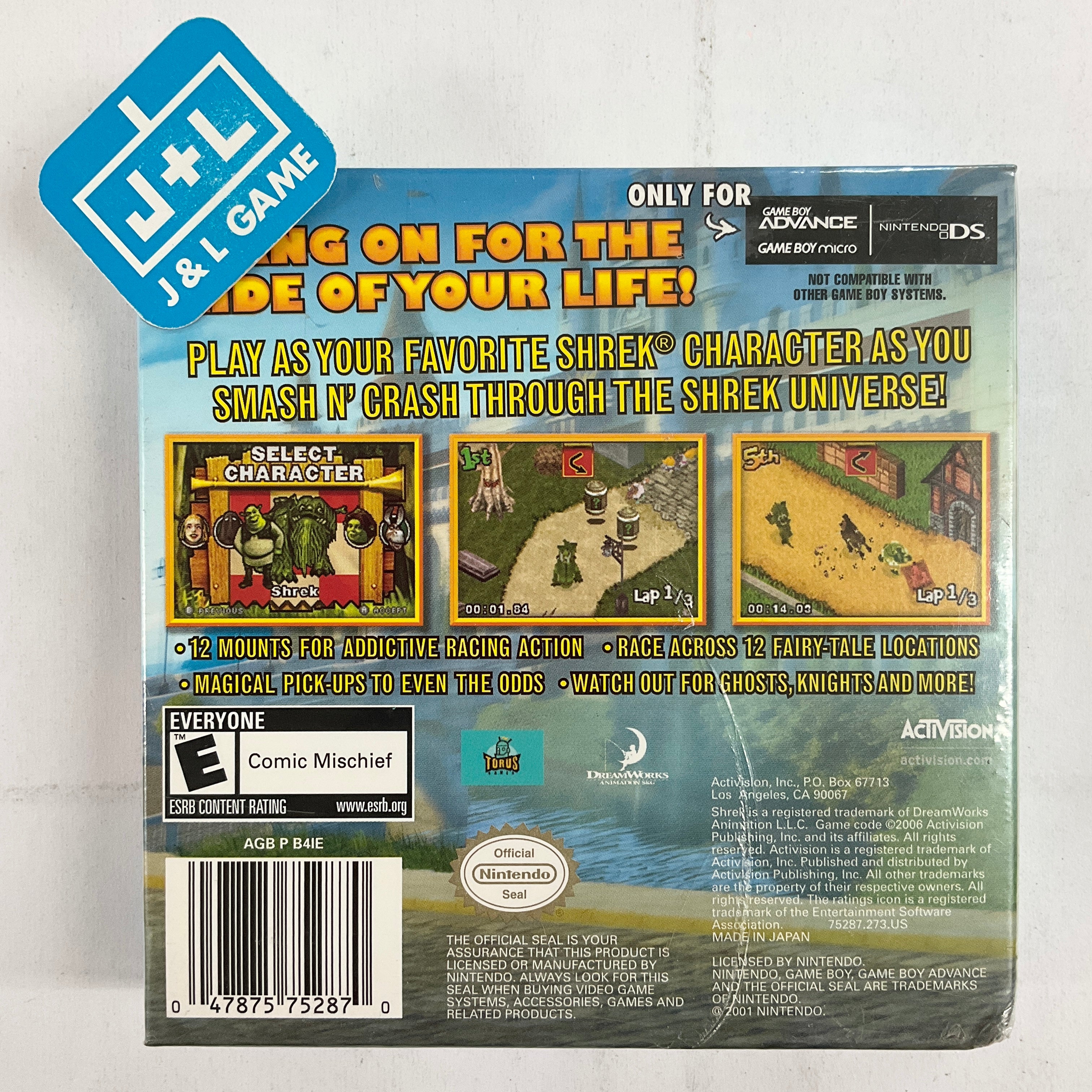 Shrek Smash n' Crash Racing - (GBA) Game Boy Advance Video Games Activision   
