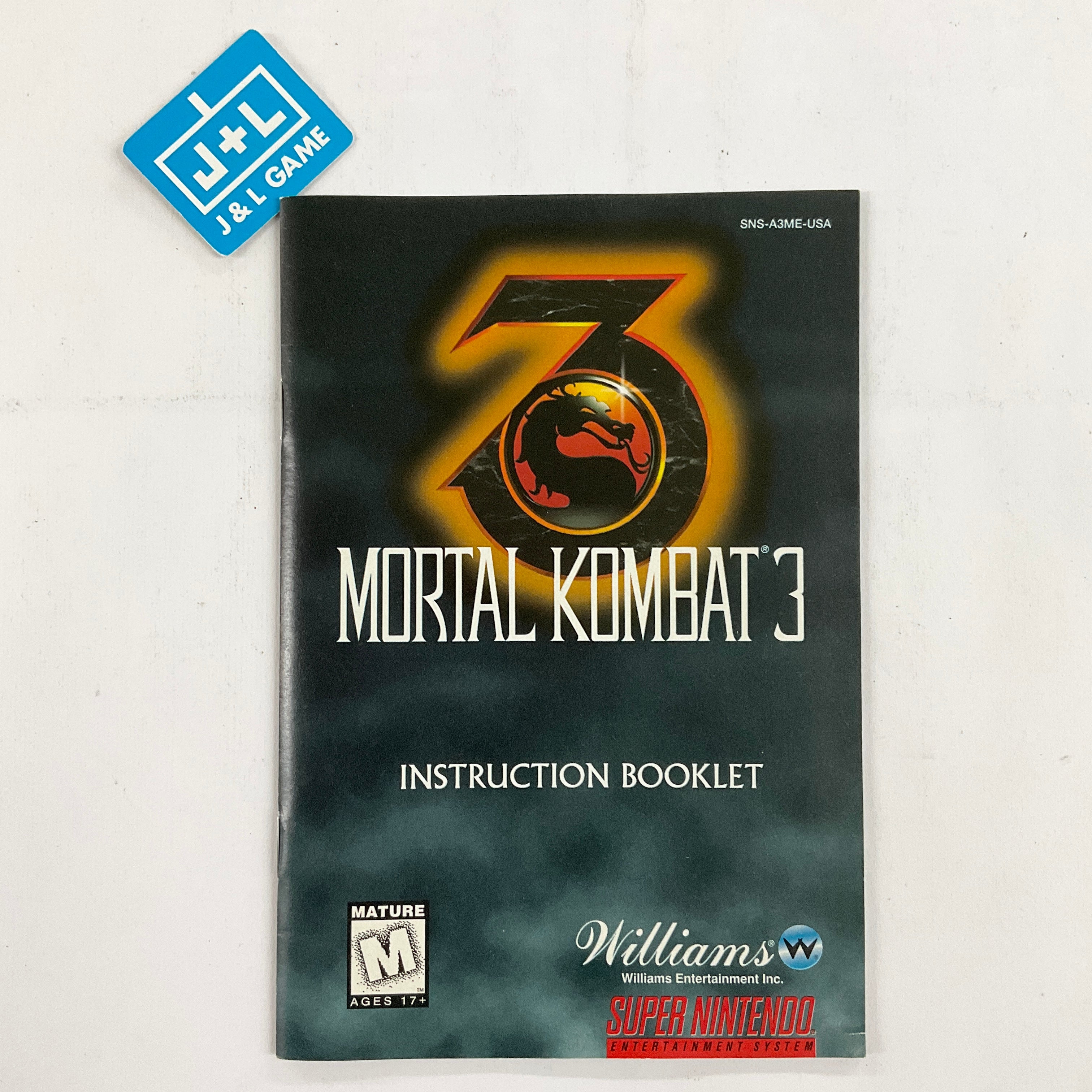 Mortal Kombat 3 - (SNES) Super Nintendo [Pre-Owned] Video Games Williams   