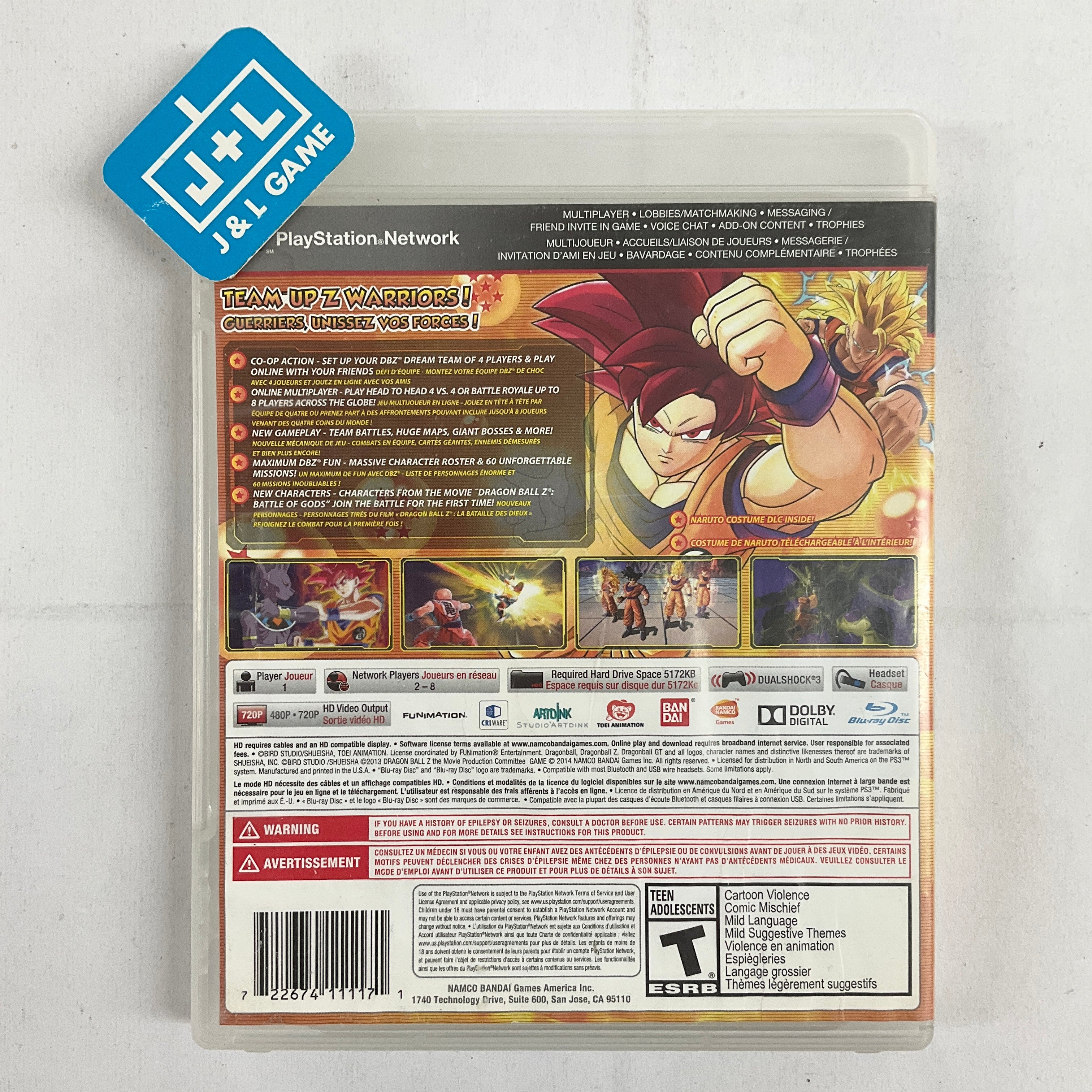 Dragon Ball Z: Battle of Z - (PS3) PlayStation 3 [Pre-Owned] Video Games Namco Bandai Games   
