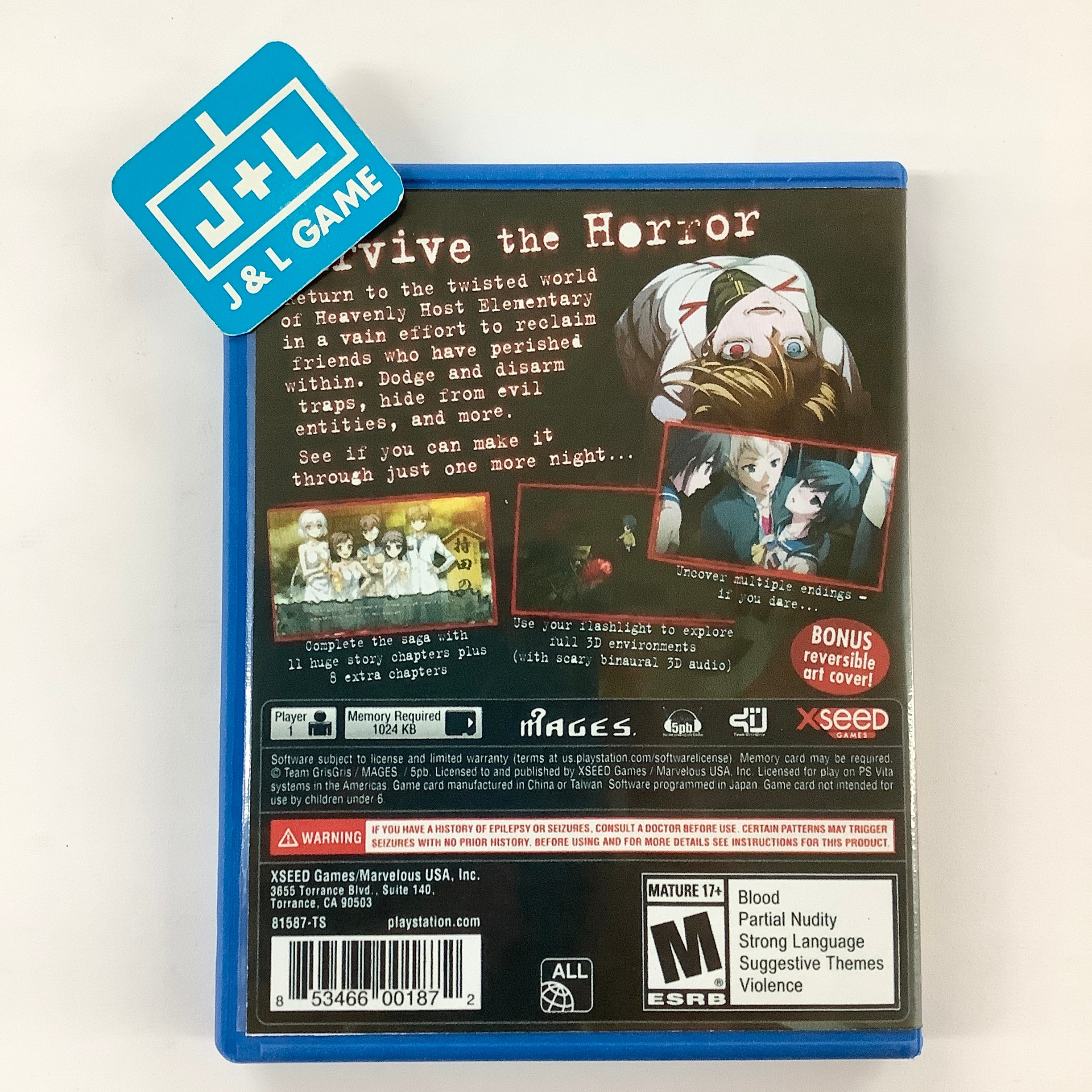 Corpse Party: Blood Drive - (PSV) PlayStation Vita [Pre-Owned] Video Games XSEED Games   