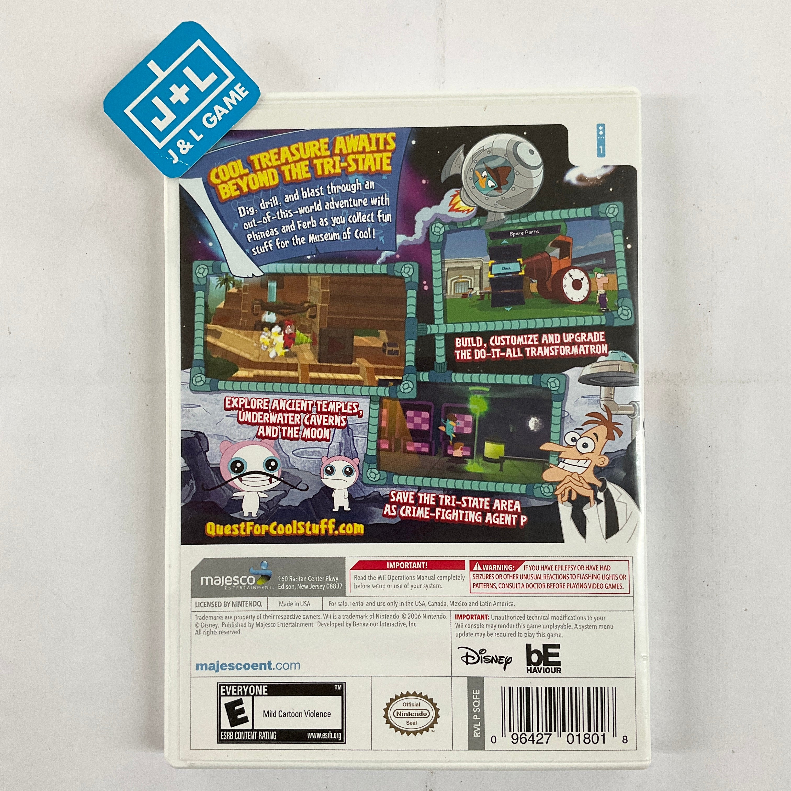 Phineas and Ferb: Quest for Cool Stuff - Nintendo Wii [Pre-Owned] Video Games Majesco   