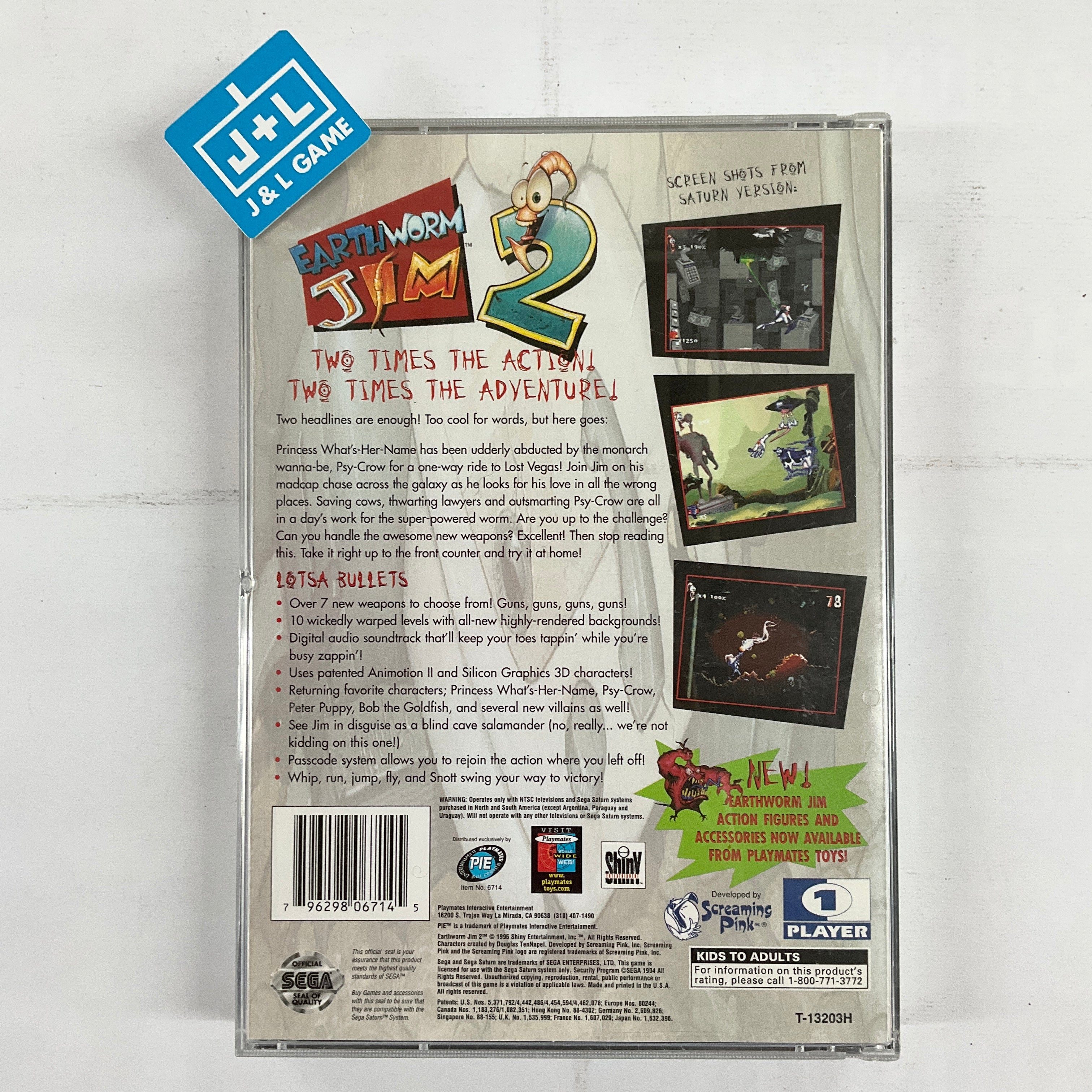 Earthworm Jim 2 - (SS) SEGA Saturn [Pre-Owned] Video Games Playmates   