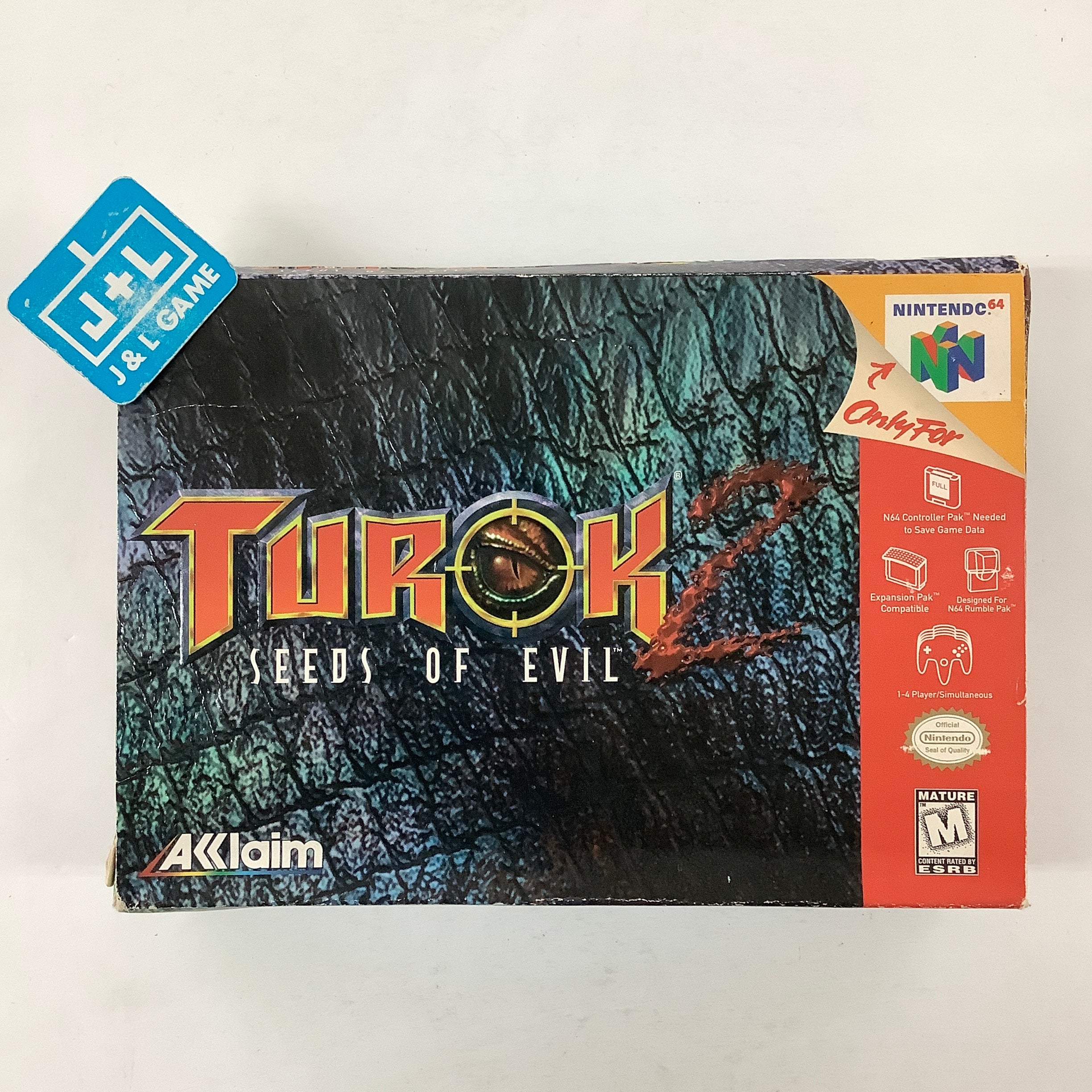 Turok 2: Seeds of Evil - (N64) Nintendo 64 [Pre-Owned] Video Games Acclaim   