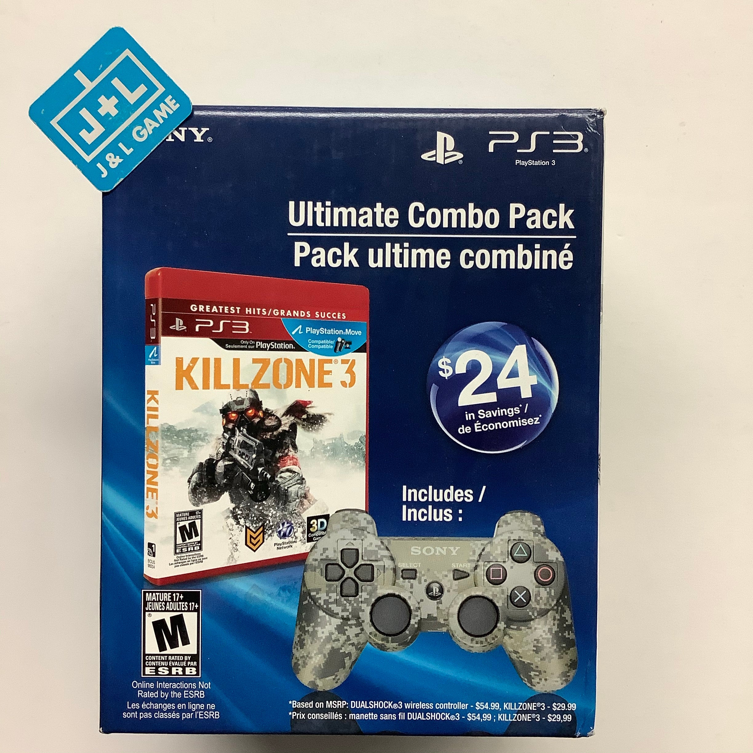 SONY Playstation 3 Killzone 3 & DUALSHOCK3 Wireless Controller - (PS3) Playstation 3 (Ultimate Combo Pack) Video Games PlayStation   