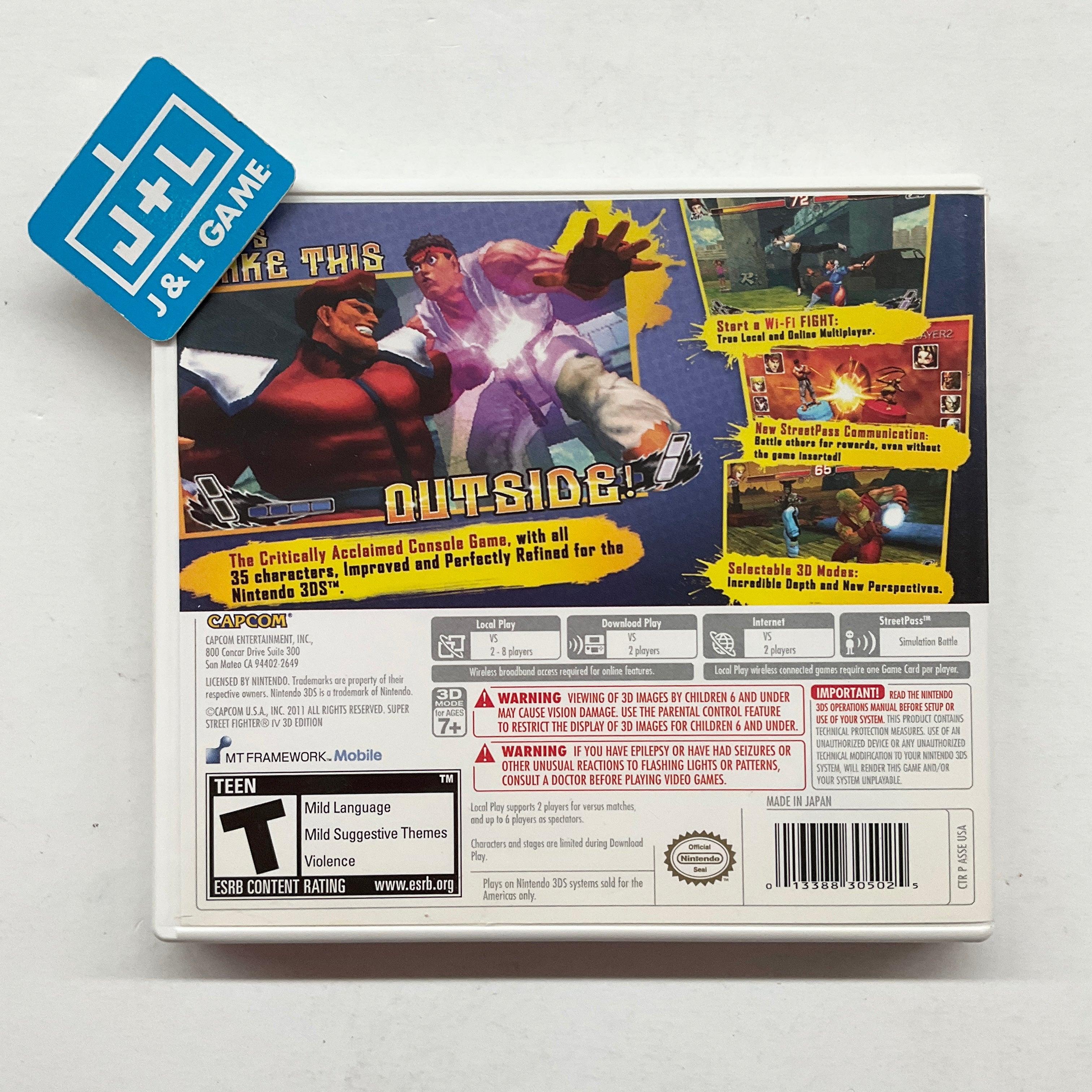 Super Street Fighter IV: 3D Edition - Nintendo 3DS [Pre-Owned] Video Games Capcom   