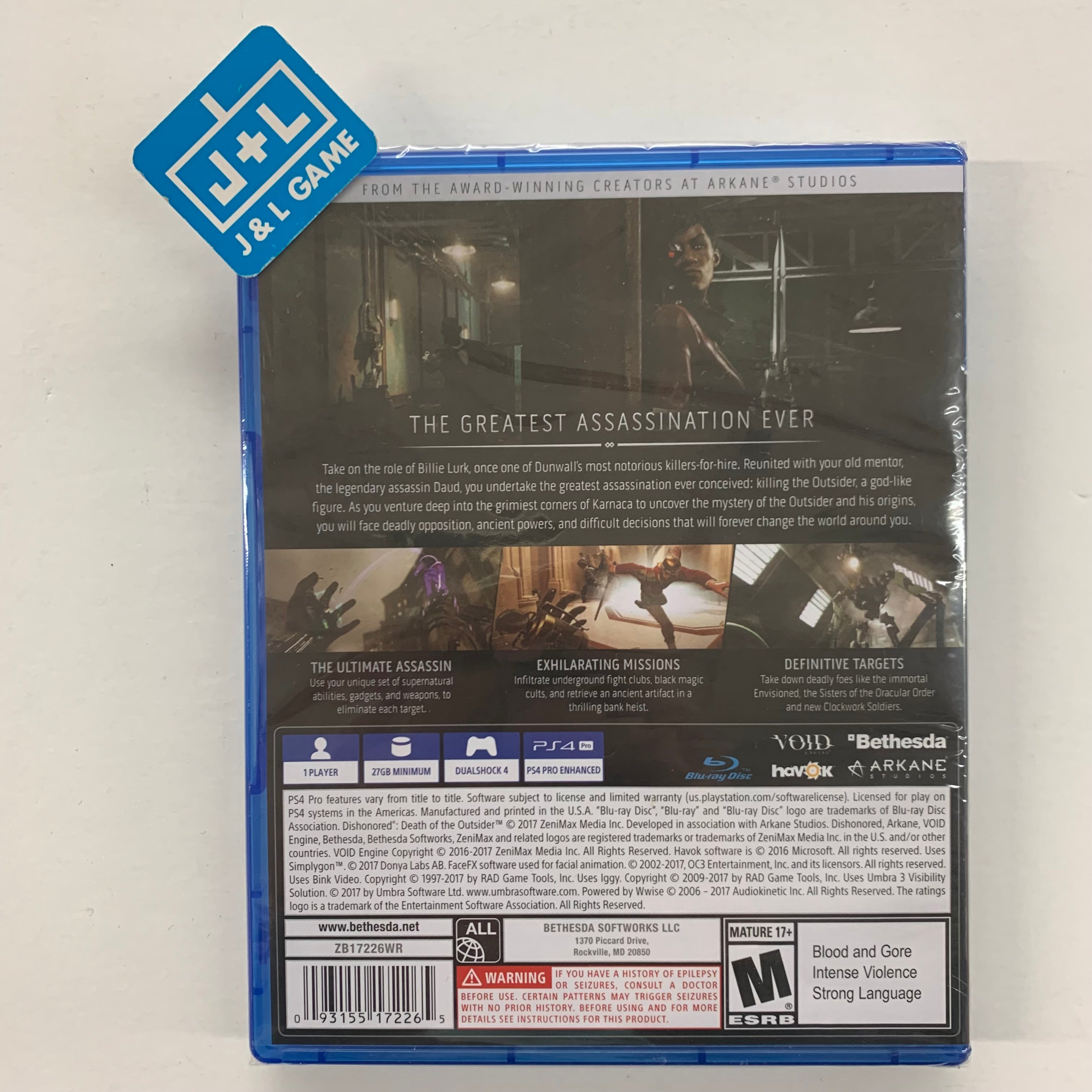Dishonored: Death of the Outsider - (PS4) PlayStation 4 Video Games Bethesda Softworks   