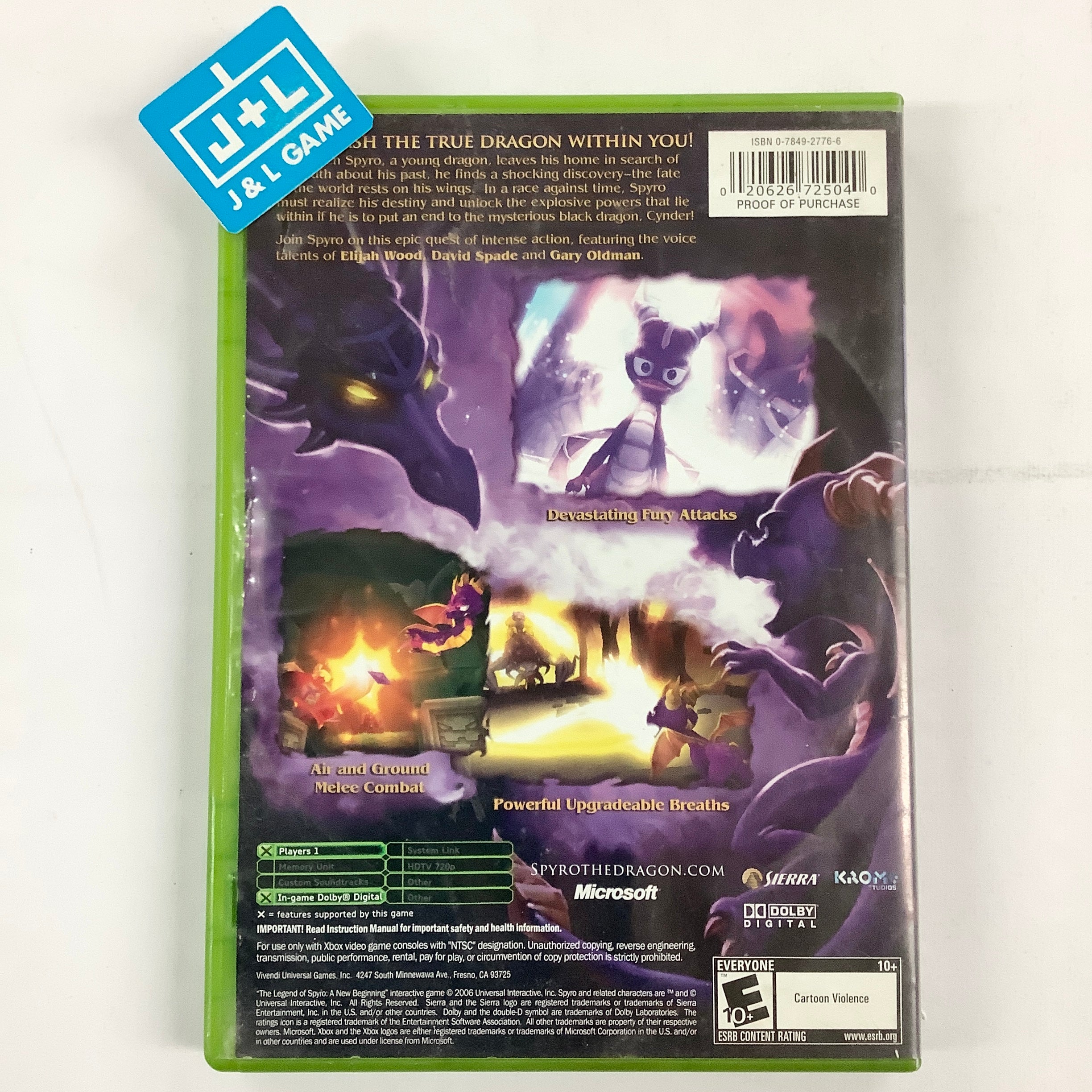 The Legend of Spyro: A New Beginning - (XB) Xbox [Pre-Owned] Video Games Sierra Entertainment   