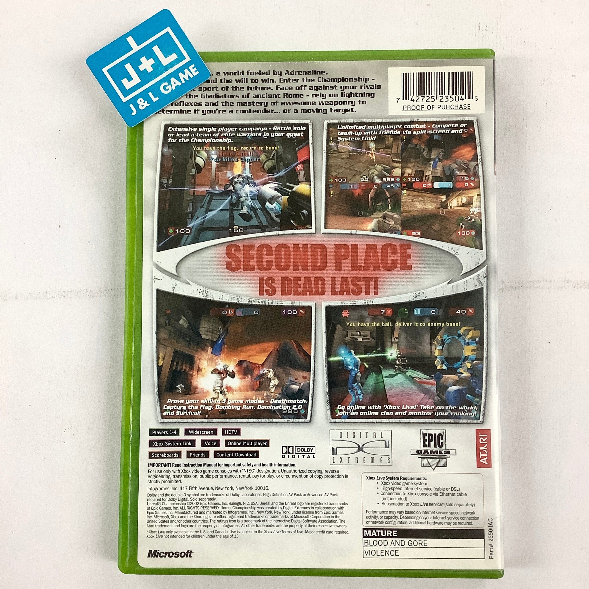 Unreal Championship - (XB) Xbox [Pre-Owned] | J&L Game