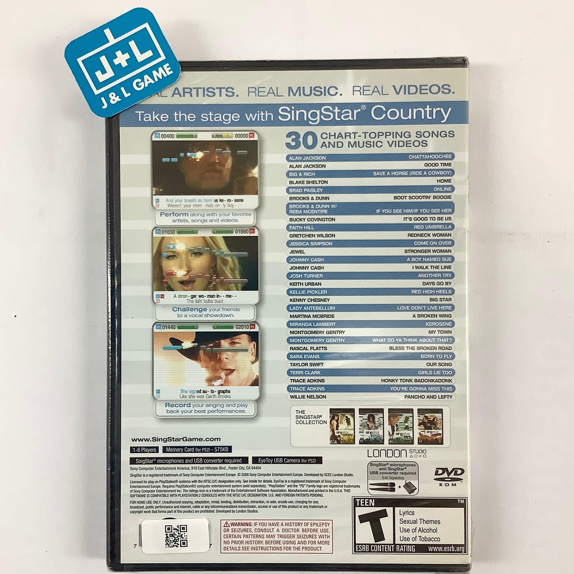 SingStar Country - (PS2) PlayStation 2 Video Games SCEA   