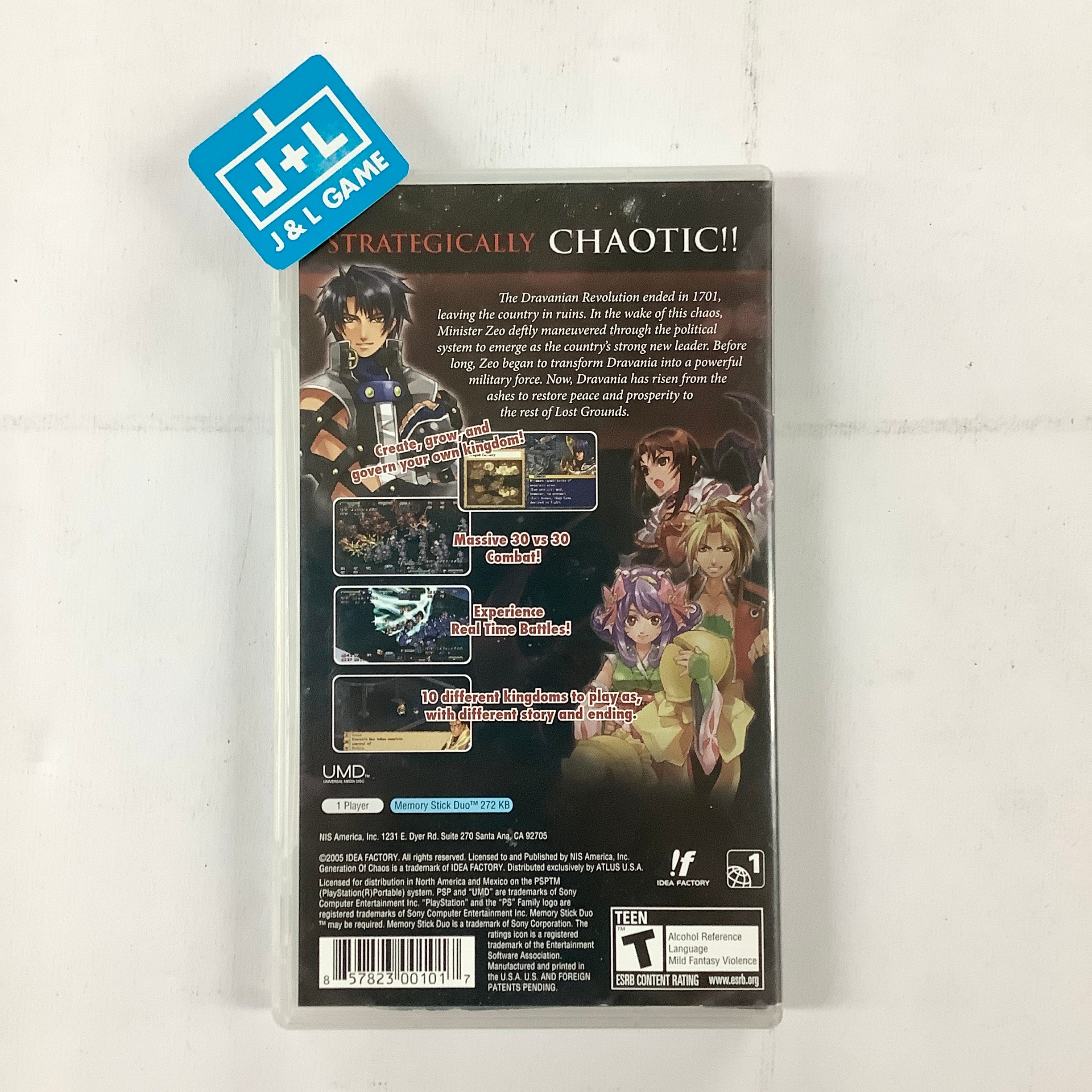 Generation of Chaos - Sony PSP [Pre-Owned] | J&L Game