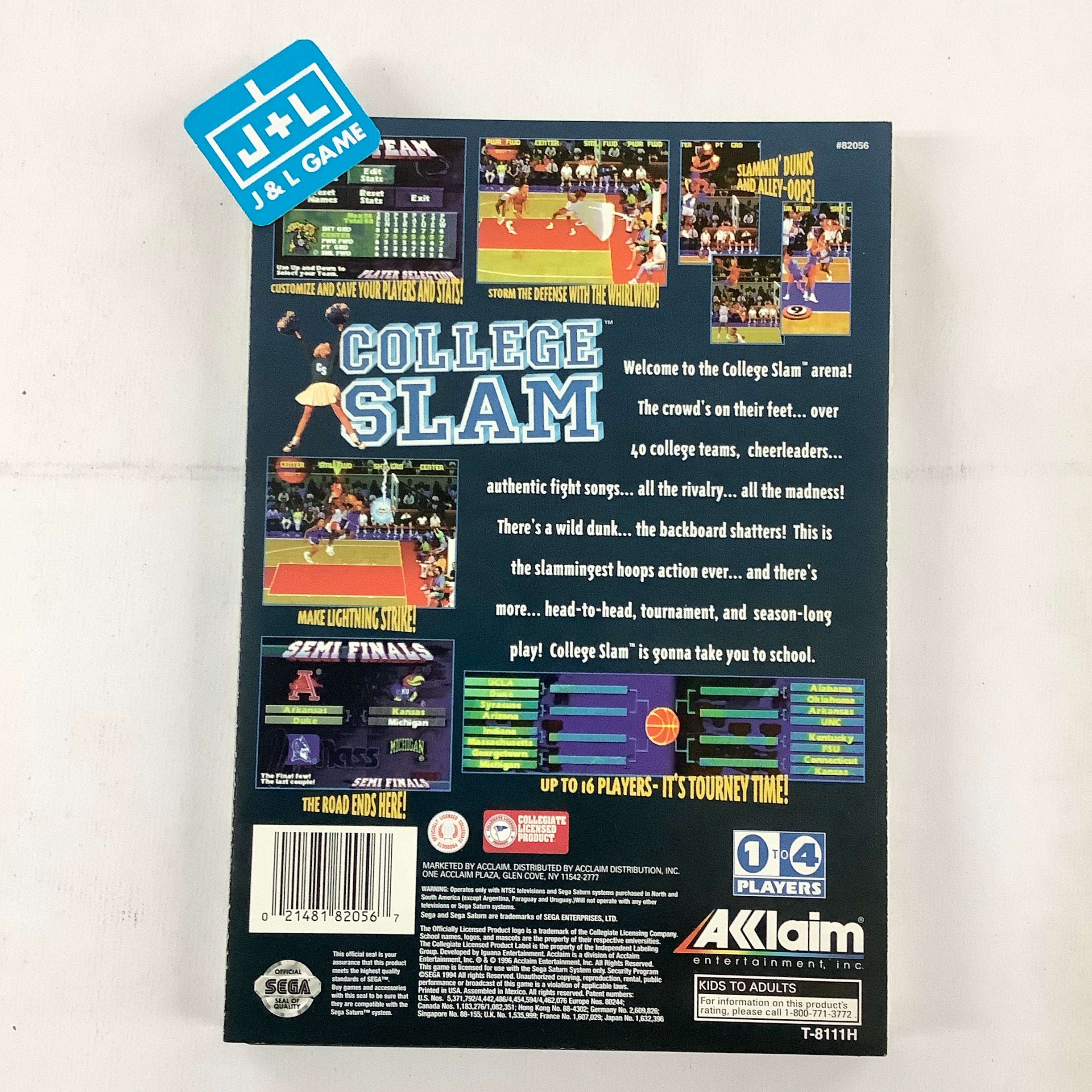 College Slam - (SS) SEGA Saturn [Pre-Owned] Video Games Acclaim   