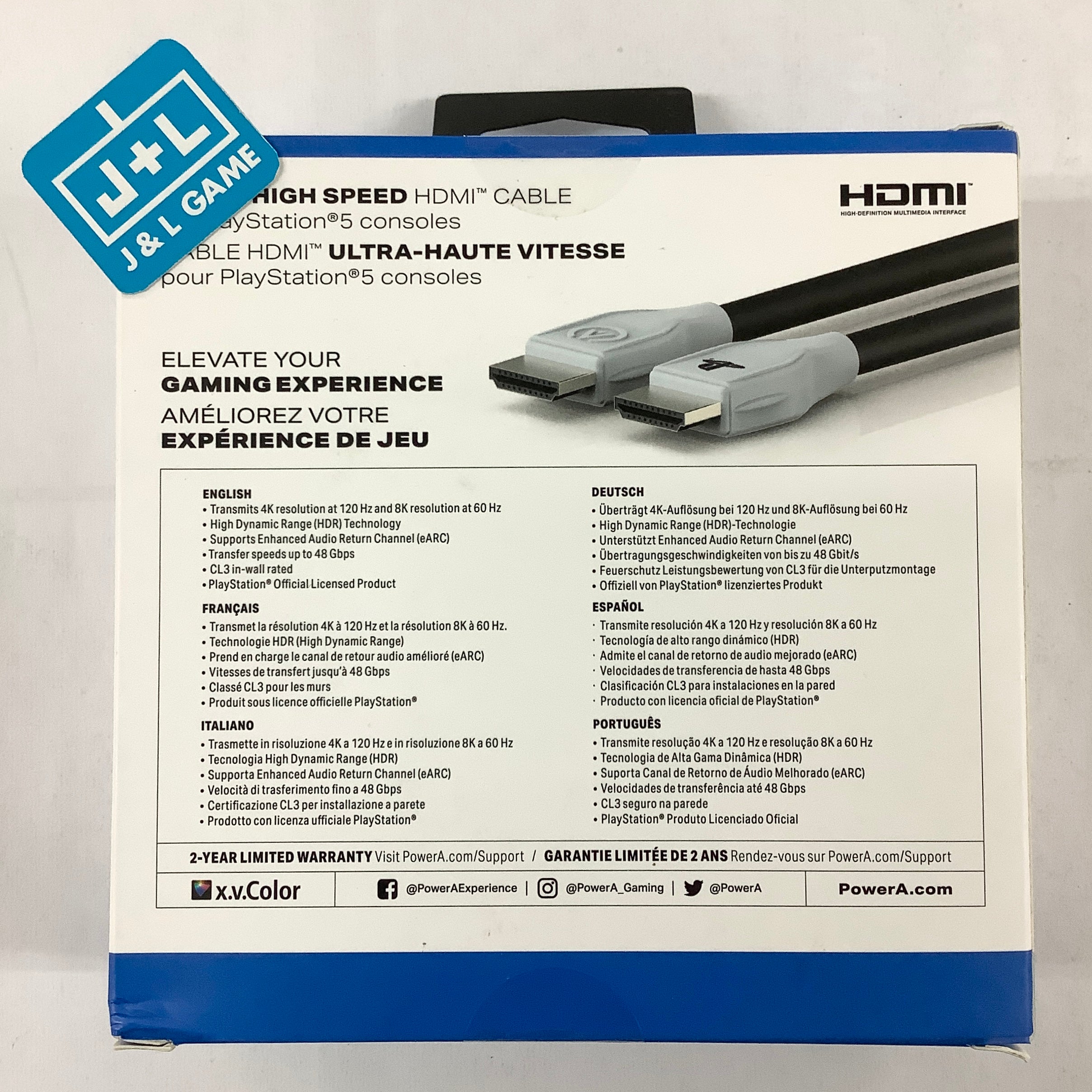 PowerA Ultra High Speed HDMI Cable - (PS5) PlayStation 5 Accessories PowerA   