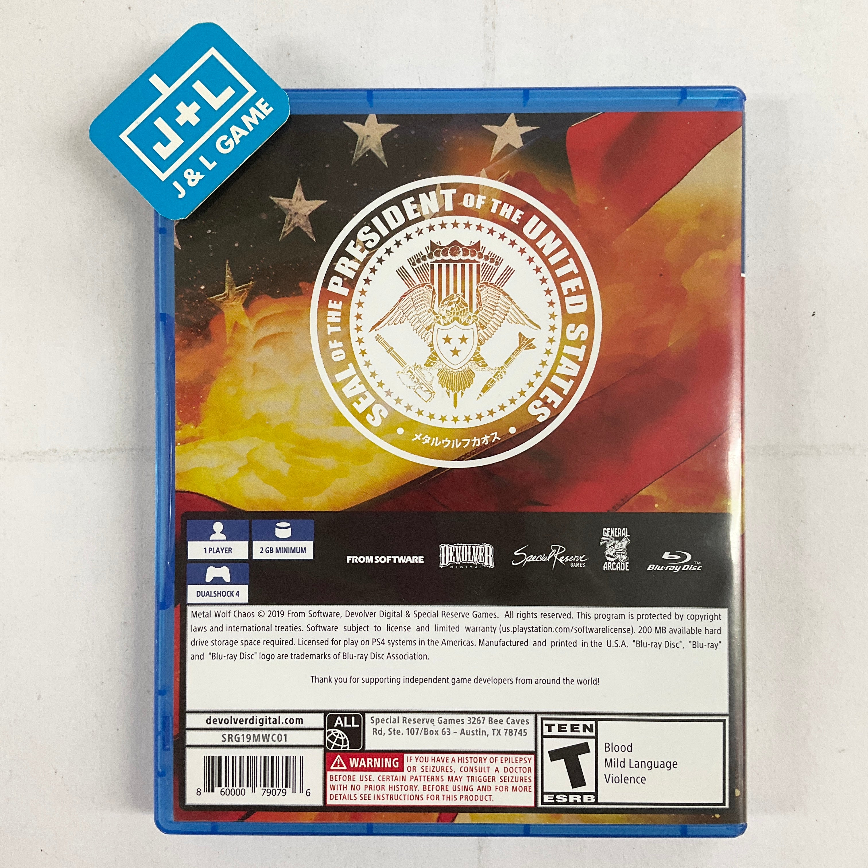 Metal Wolf Chaos XD - (PS4) Playstation 4 [Pre-Owned] Video Games Devolver Digital   