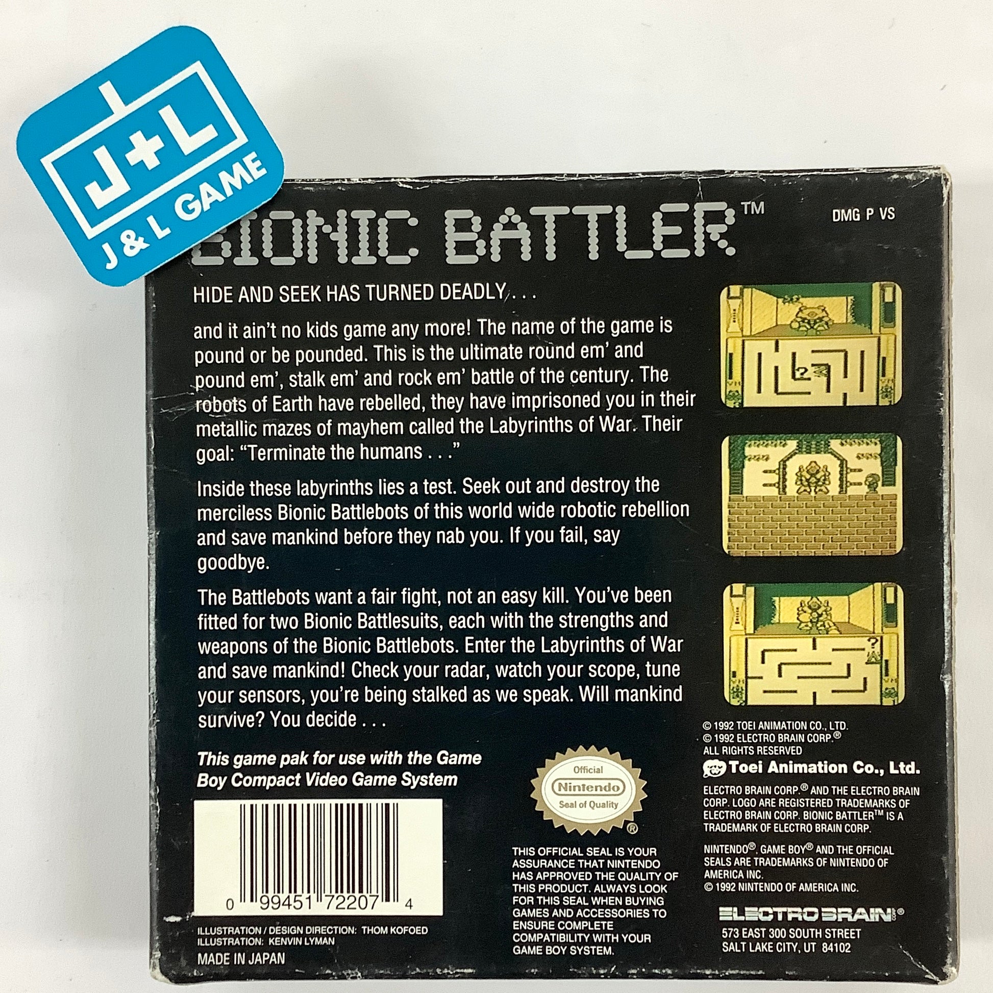 Bionic Battler - (GB) Game Boy [Pre-Owned] Video Games Electro Brain   