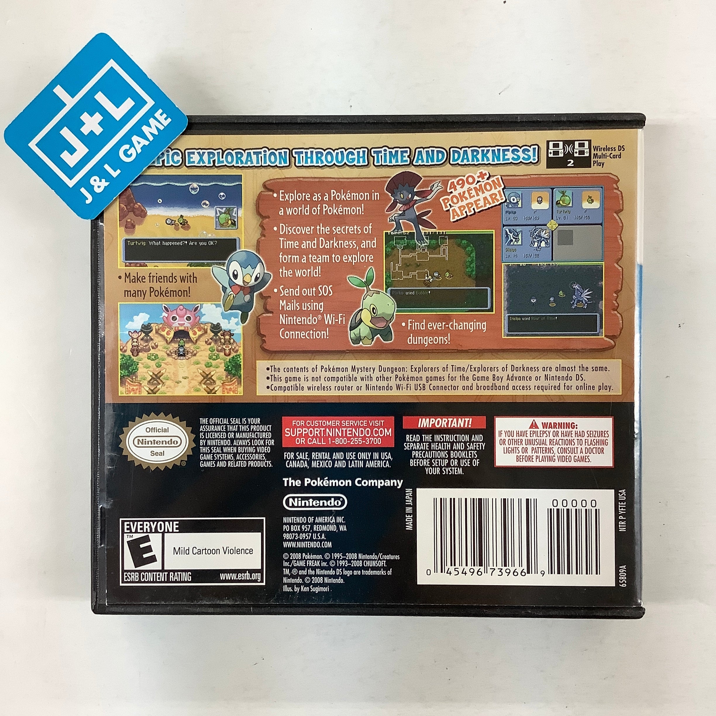 Pokemon Mystery Dungeon: Explorers of Time - (NDS) Nintendo DS [Pre-Owned] Video Games Nintendo   