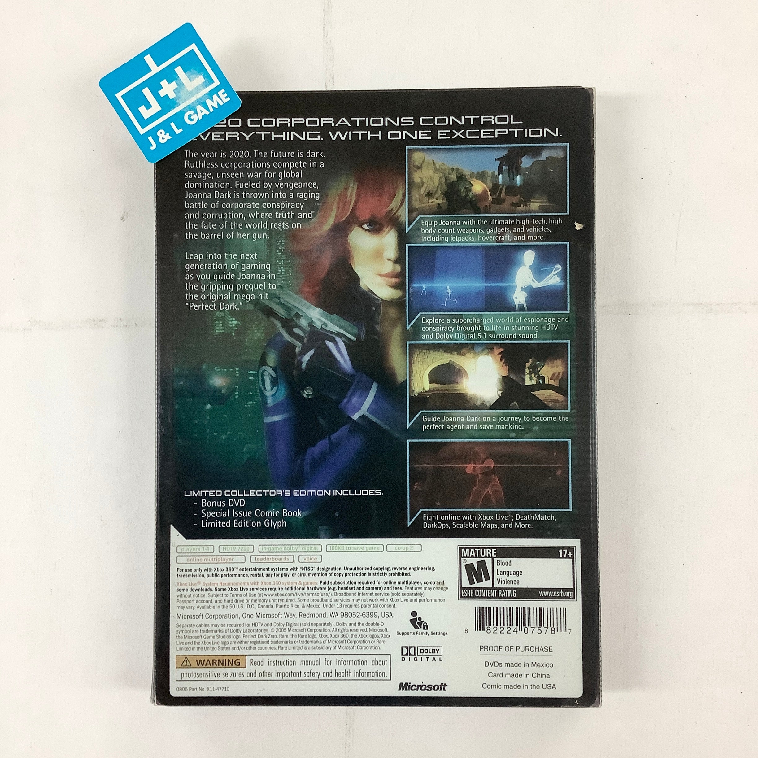 Perfect Dark Zero (Limited Edition) - Xbox 360 [Pre-Owned] Video Games Microsoft Game Studios   