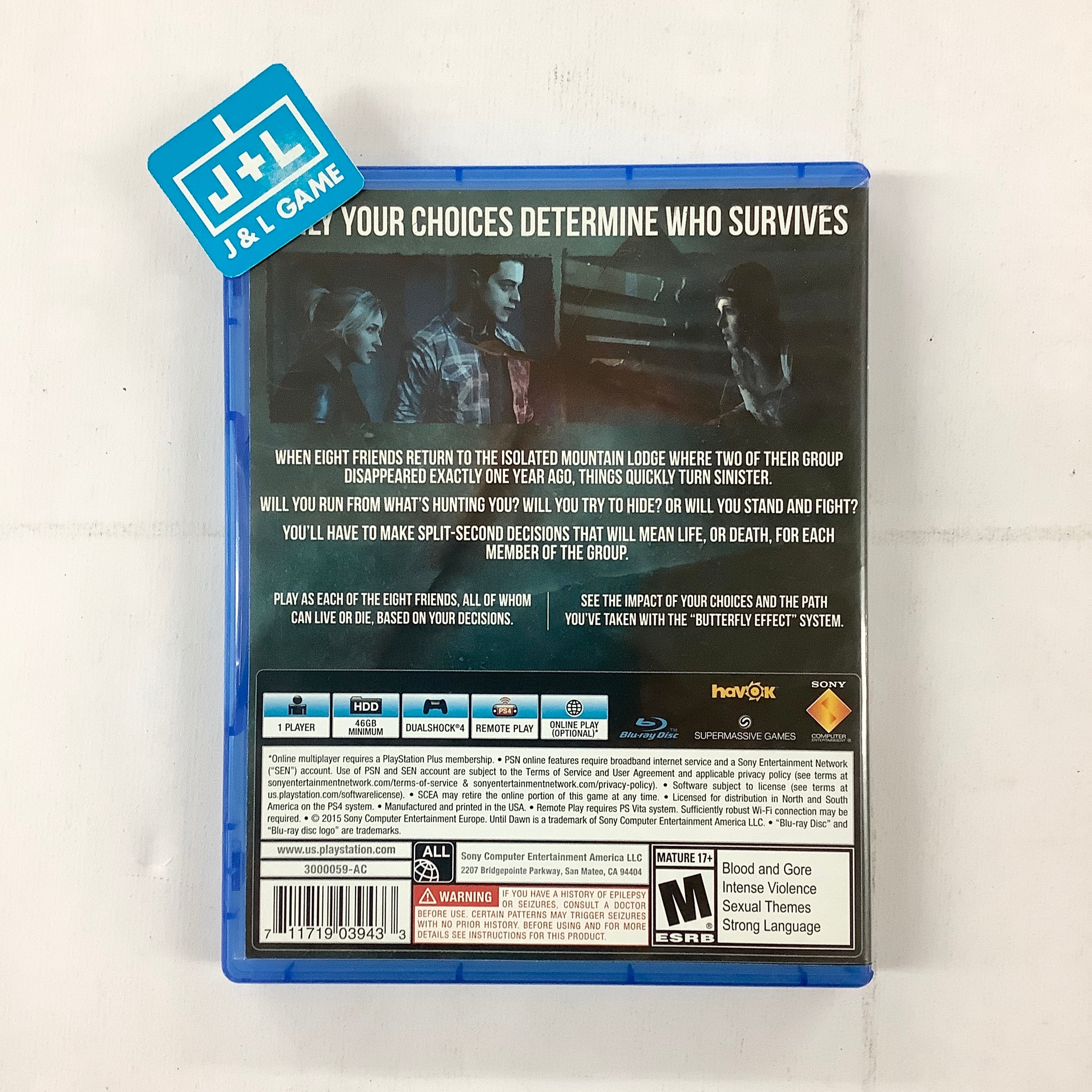 Until Dawn - (PS4) PlayStation 4 [Pre-Owned] Video Games SCEA   