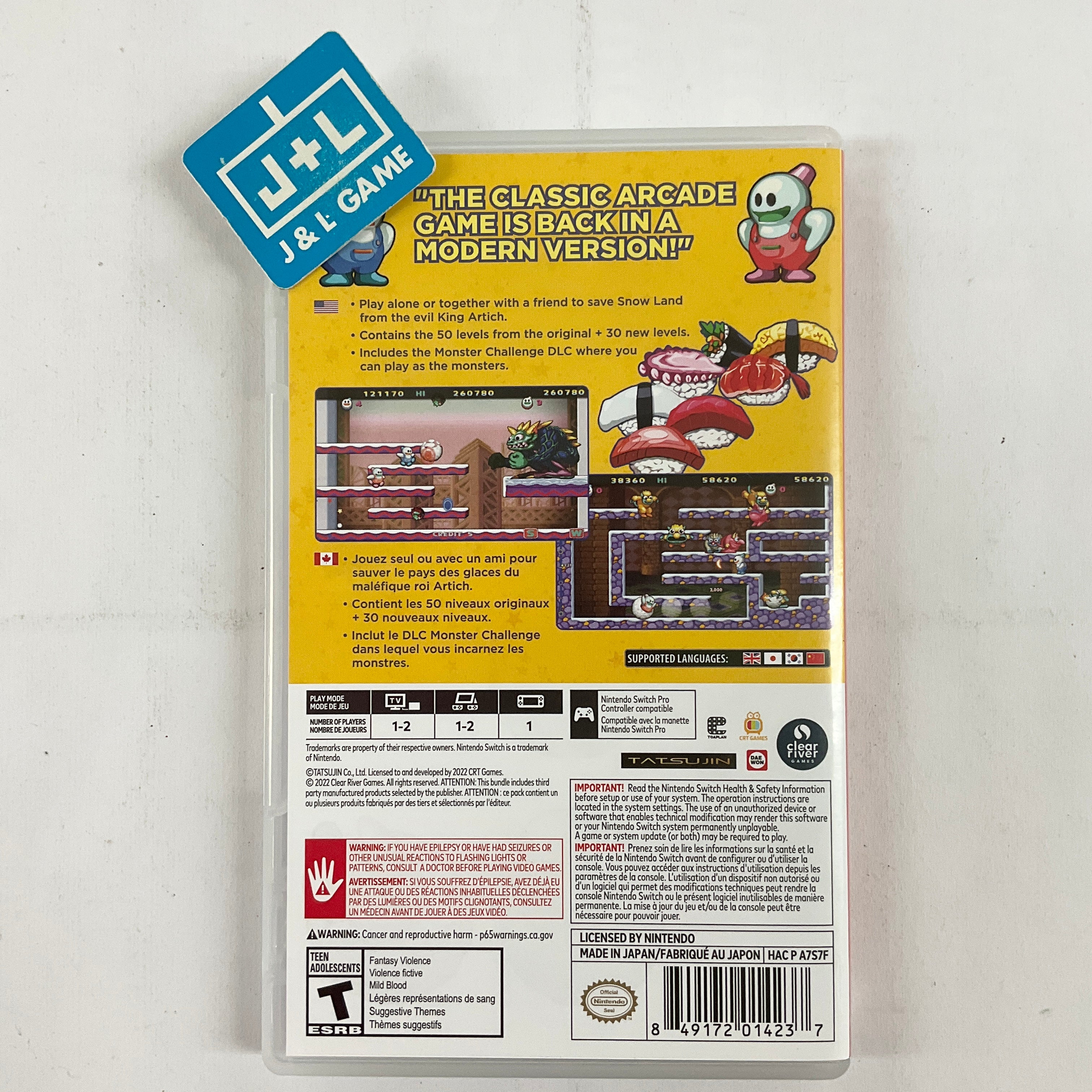 Snow Bros Nick & Tom Special - (NSW) Nintendo Switch [UNBOXING] Video Games Clear River Games   