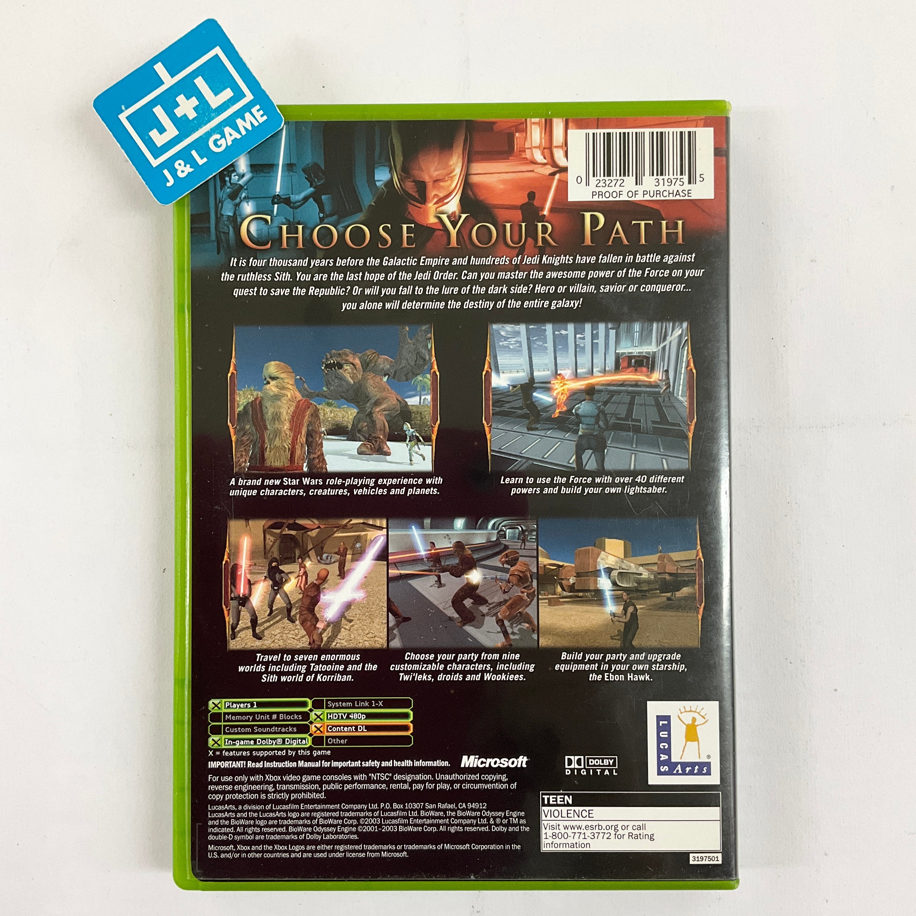 Star Wars: Knights of the Old Republic - (XB) Xbox [Pre-Owned] Video Games LucasArts   