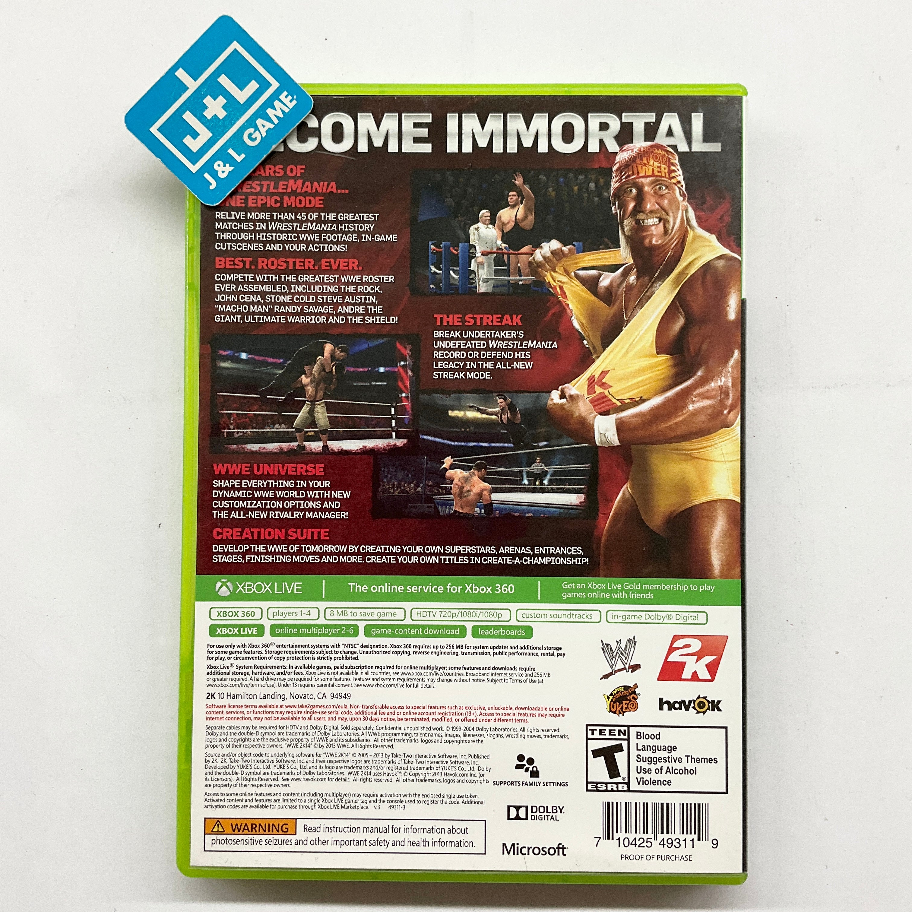 WWE 2K14 - Xbox 360 [Pre-Owned] Video Games 2K Games   