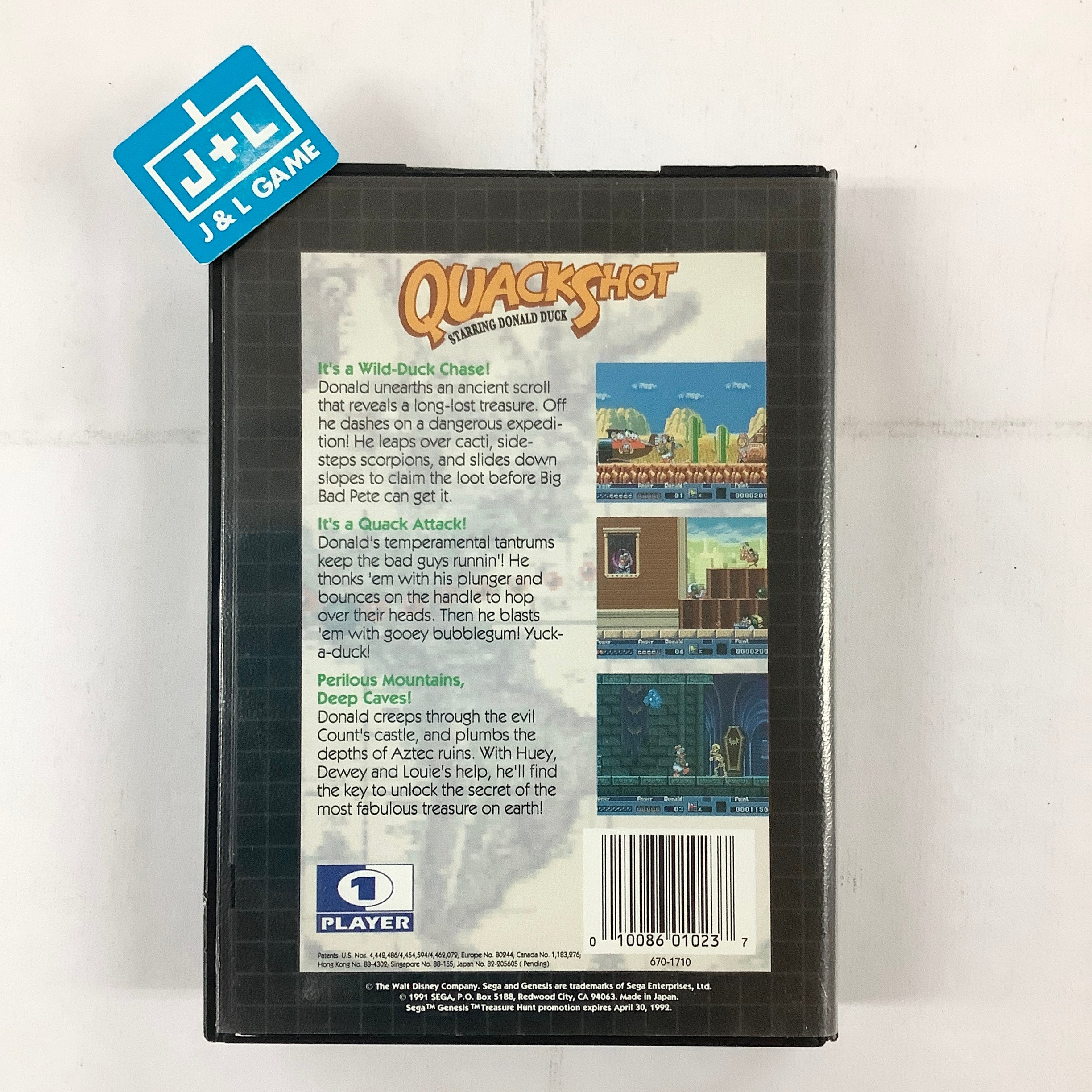 QuackShot starring Donald Duck - (SG) SEGA Genesis  [Pre-Owned] Video Games Sega   