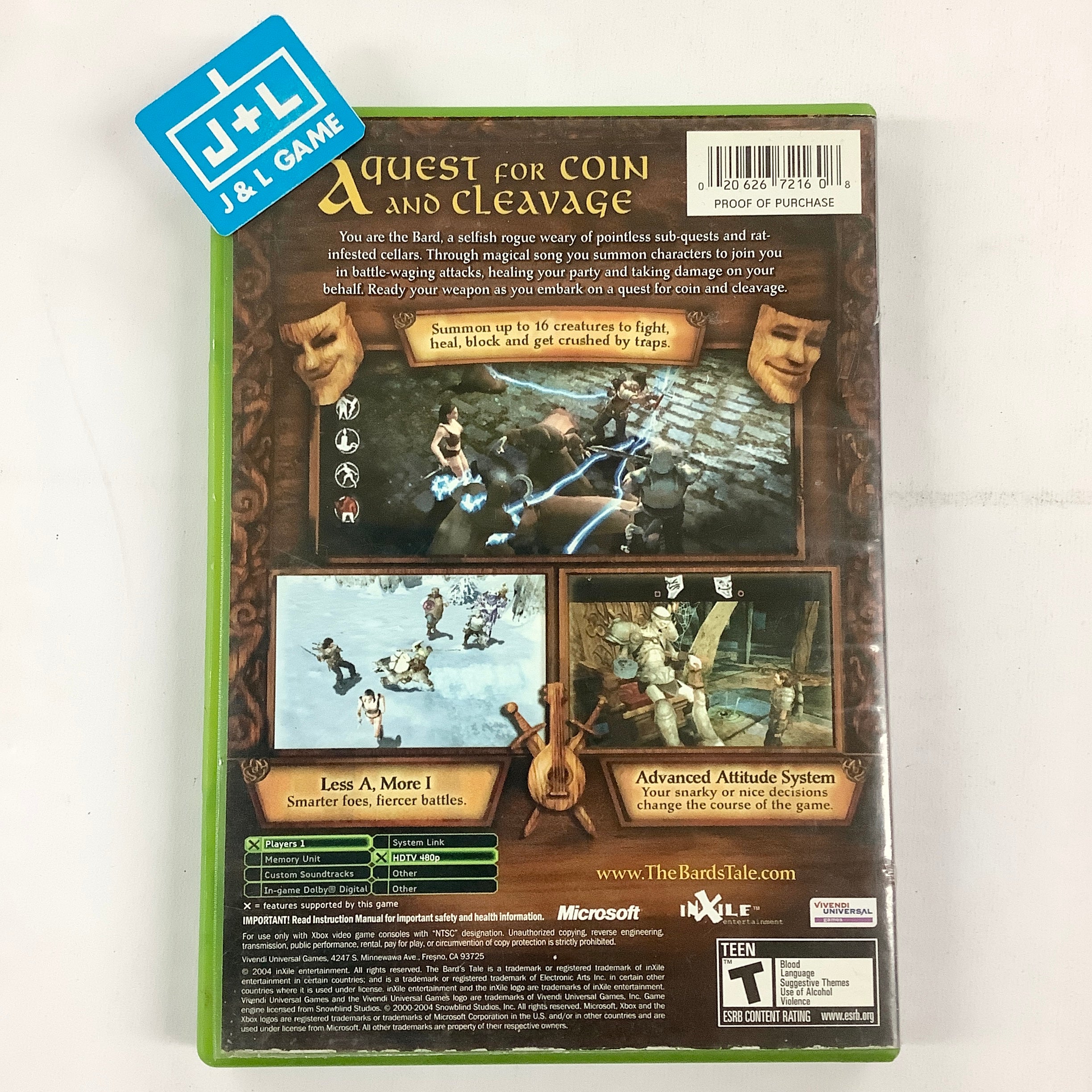 The Bard's Tale - (XB) Xbox [Pre-Owned] Video Games InXile Entertainment   