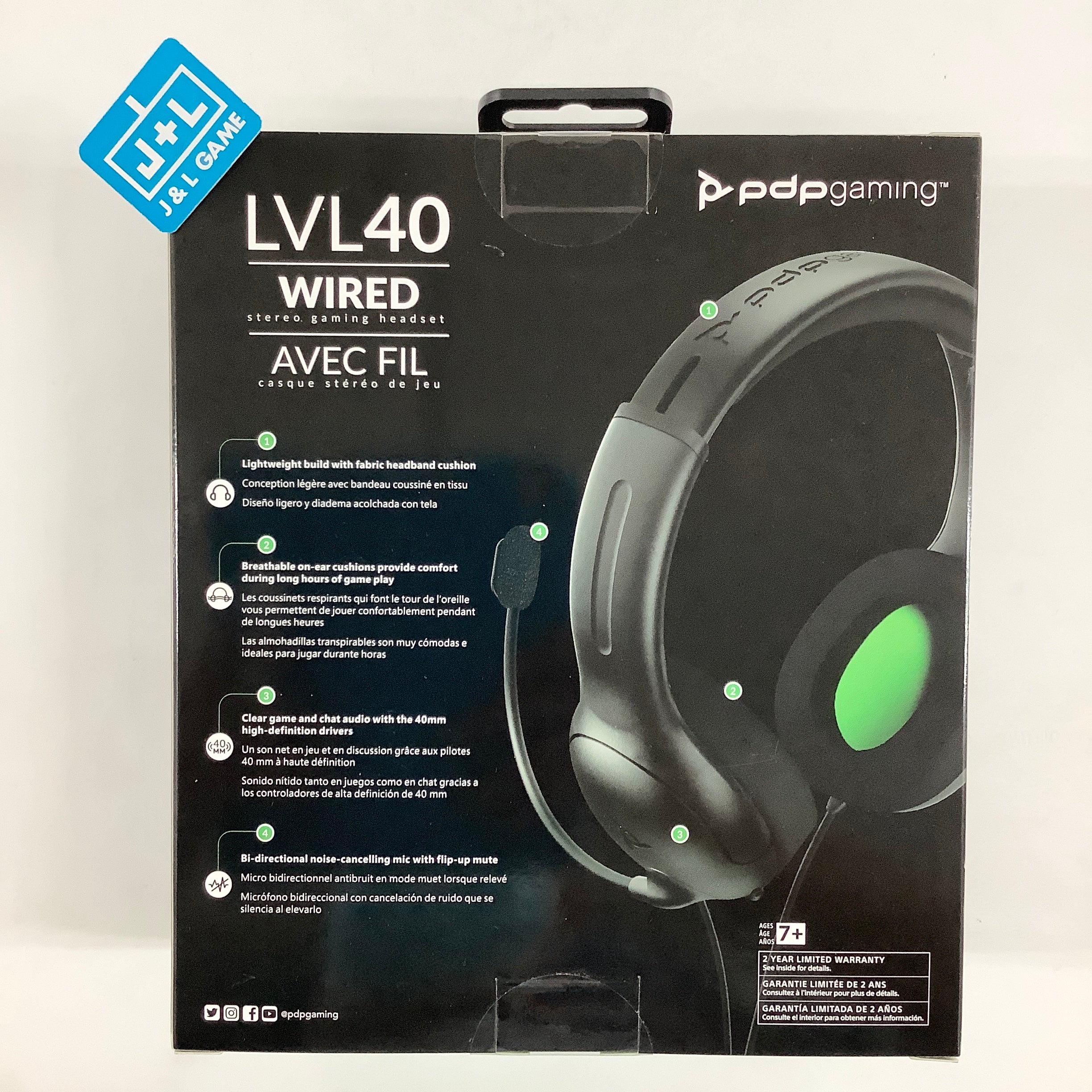 Lvl40 Wired Headset Pdp Headphones Xbox One PDP Gaming LVL40