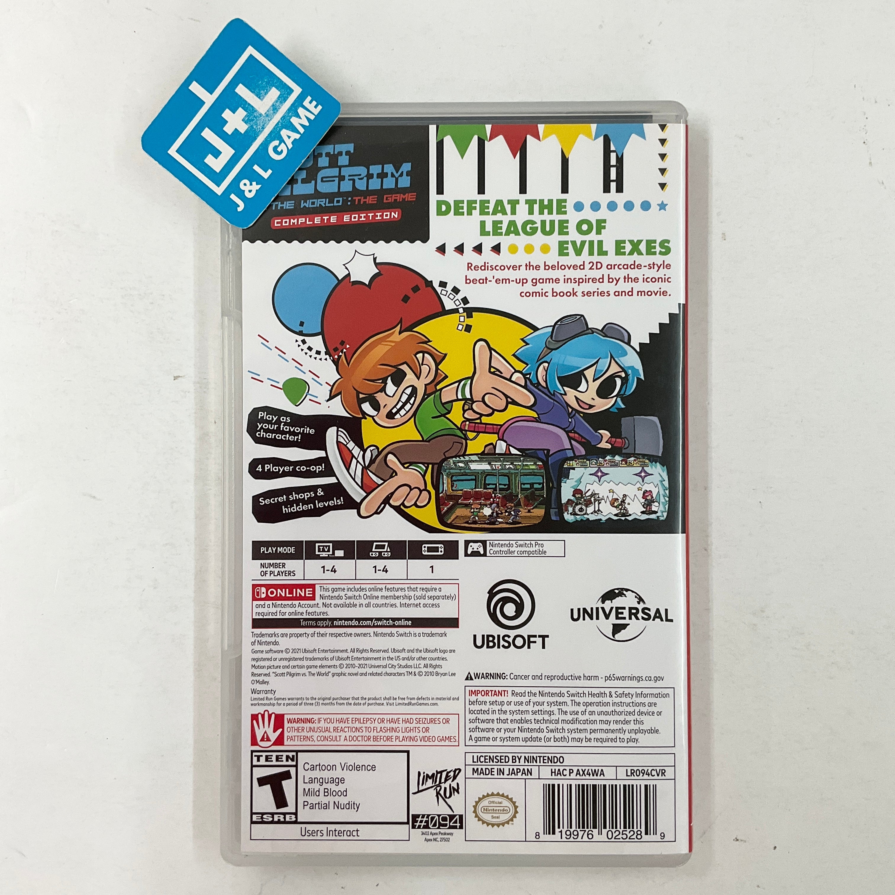 Scott Pilgrim vs The World: The Game - Complete Edition - (NSW) Nintendo Switch [Pre-Owned] Video Games Limited Run Games   