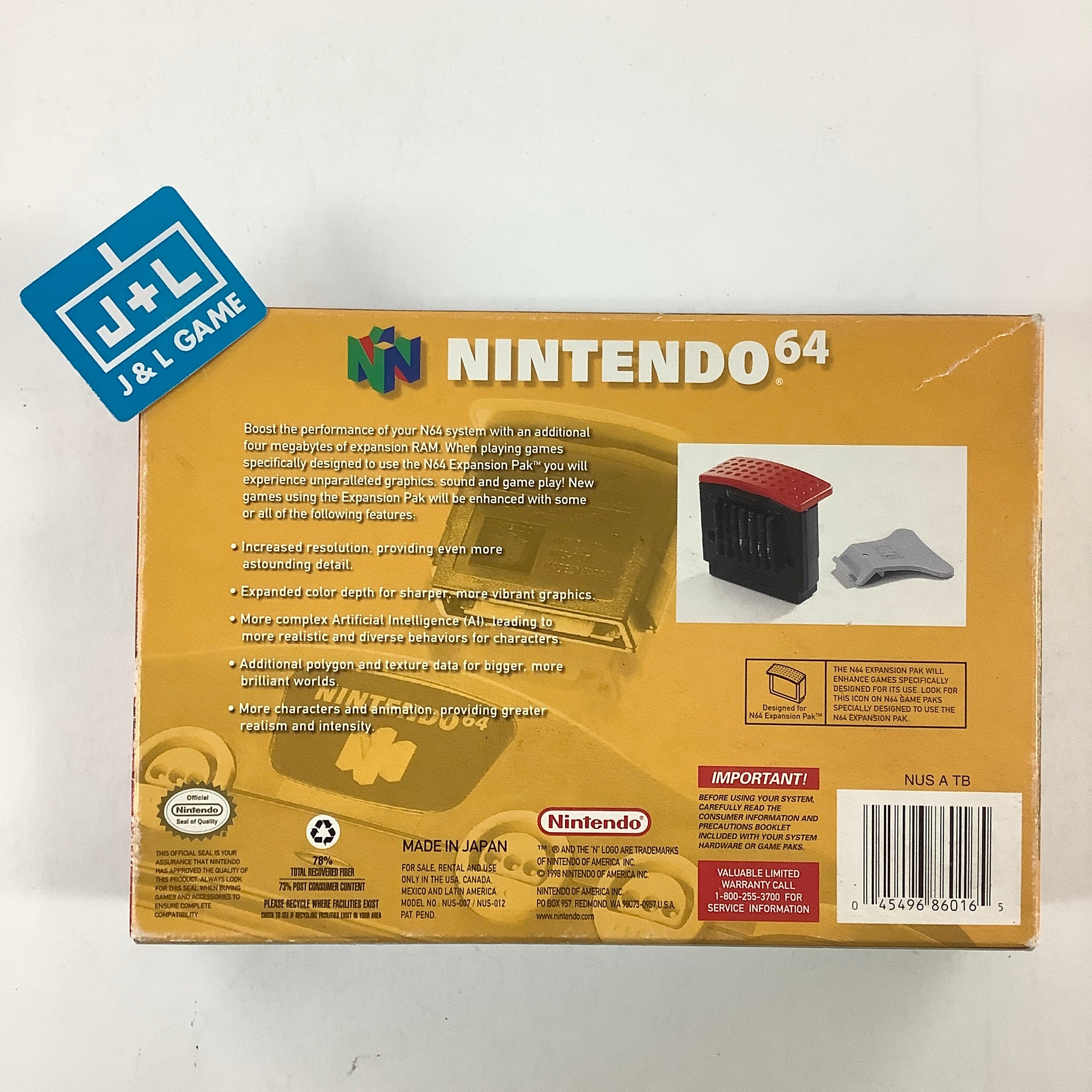 Nintendo 64 Expansion Pak - (N64) Nintendo 64 [Pre-Owned] Accessories Nintendo   