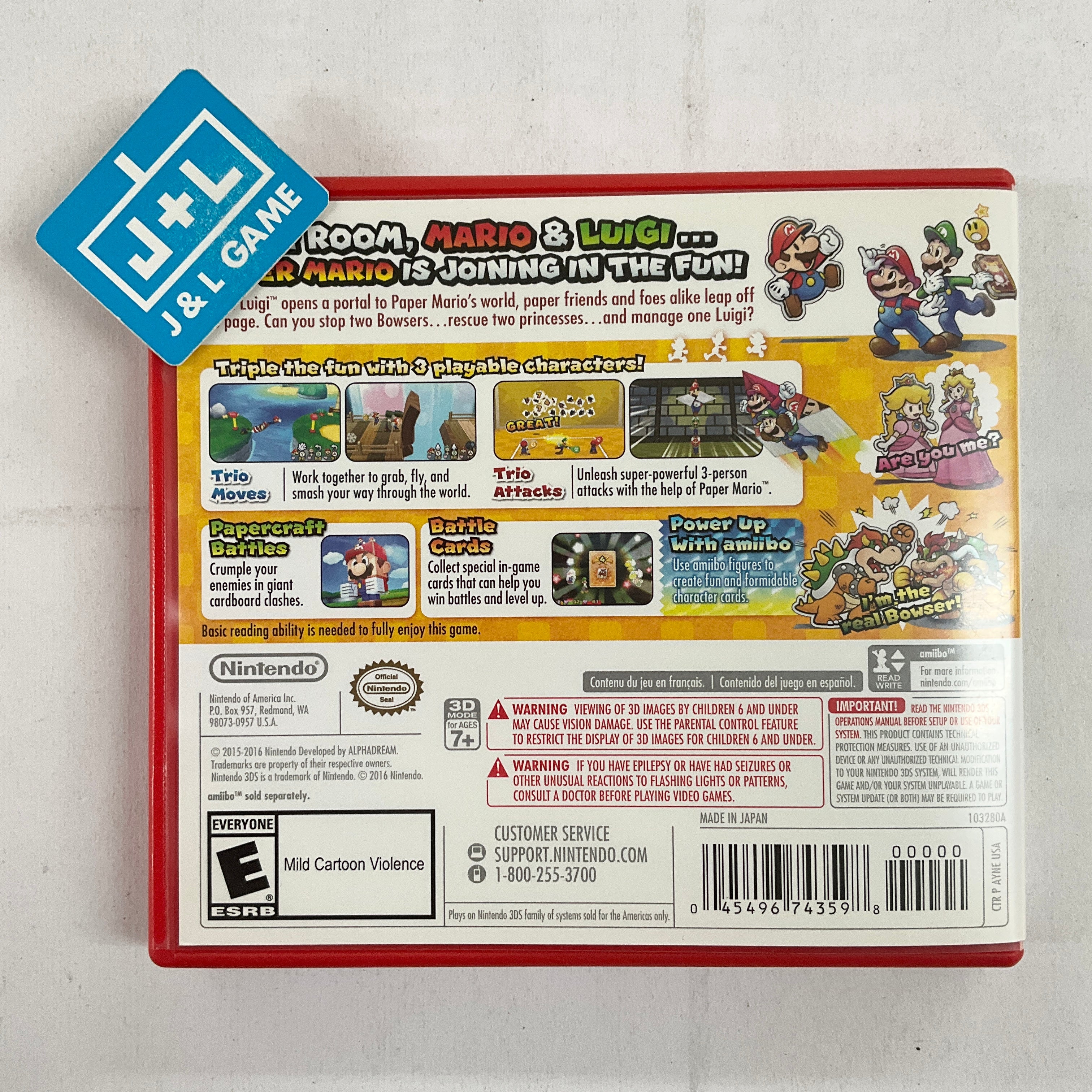 Mario & Luigi: Paper Jam - Nintendo 3DS [Pre-Owned] Video Games Nintendo   