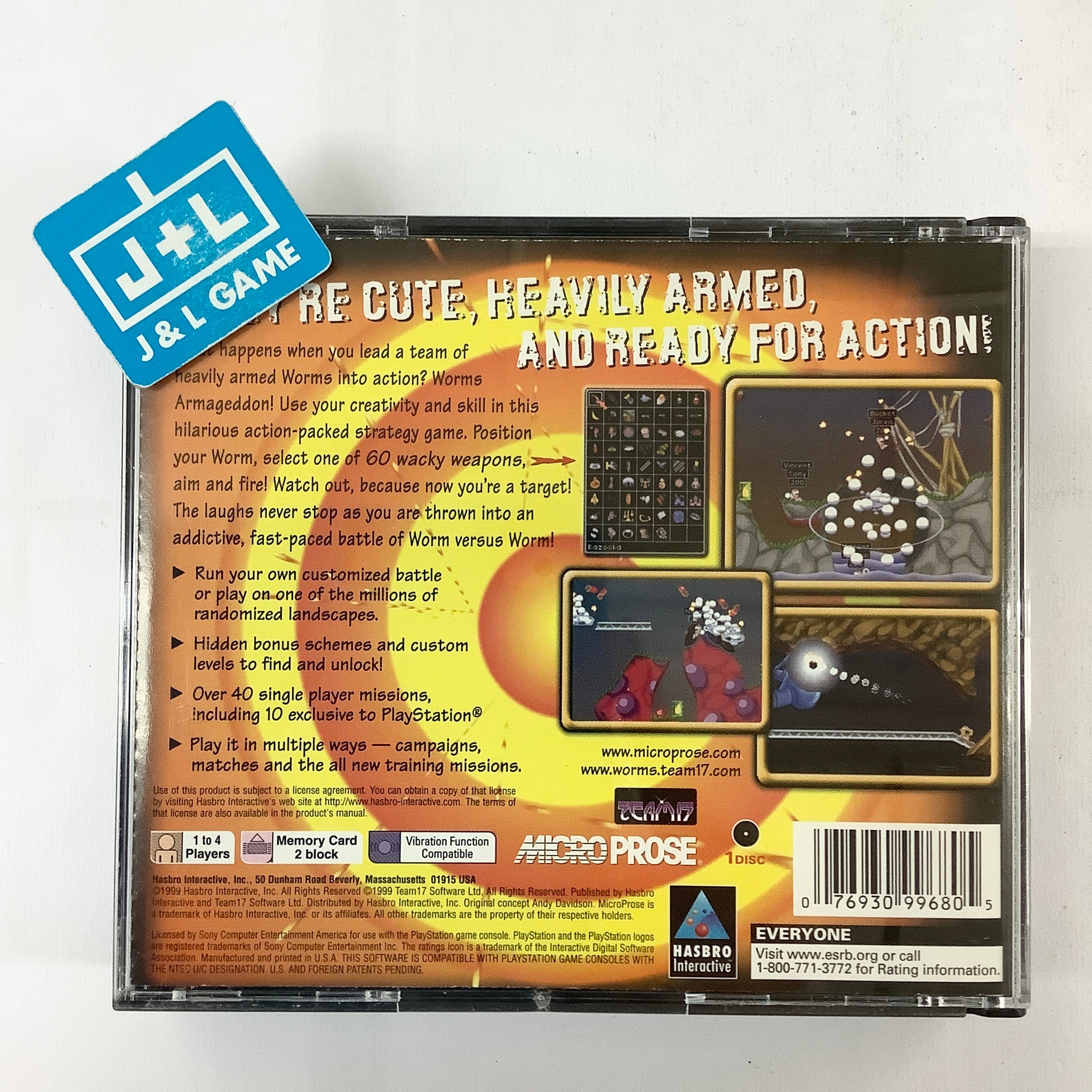 Worms Armageddon - (PS1) PlayStation 1 [Pre-Owned] Video Games MicroProse   