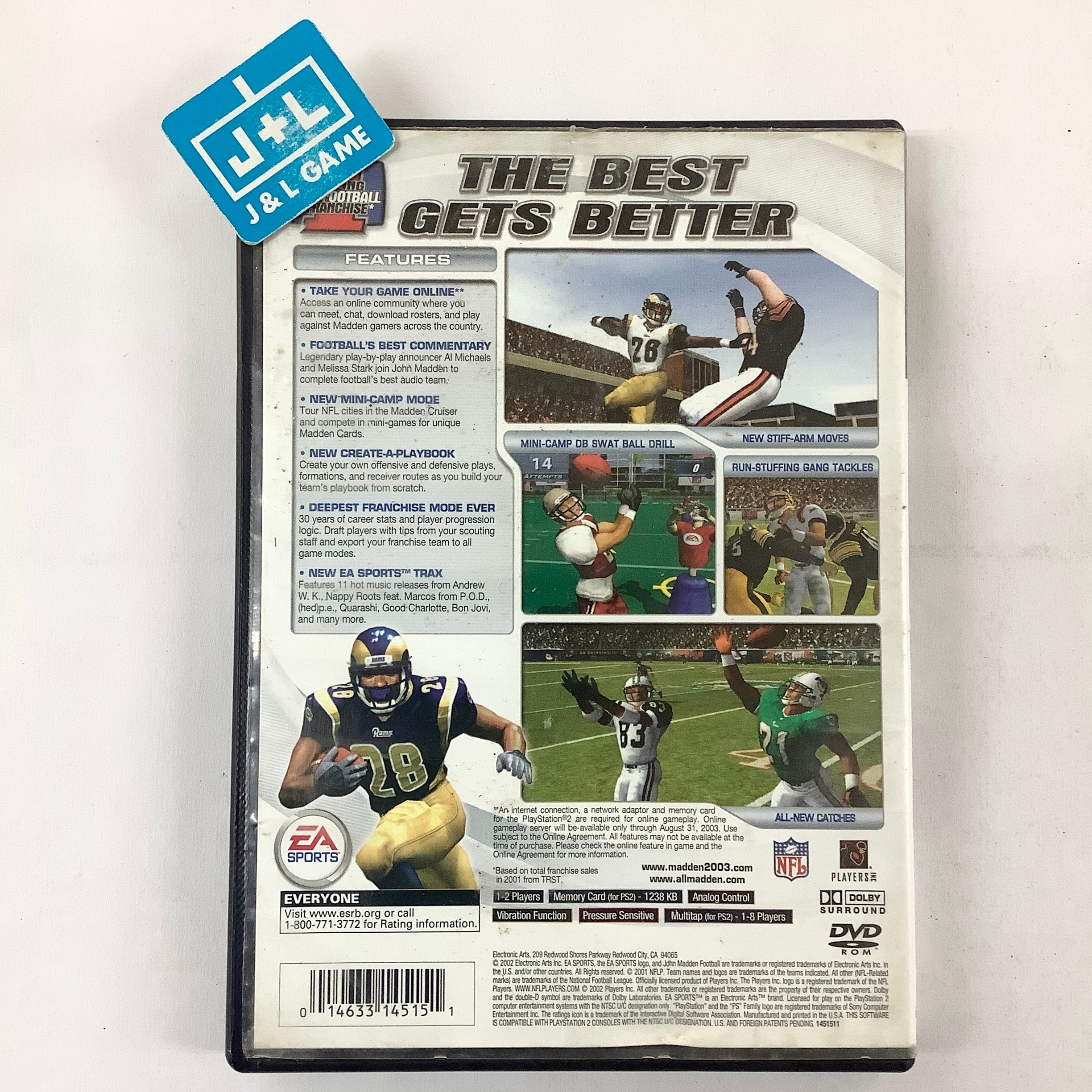Madden NFL 2003 - (PS2) PlayStation 2 [Pre-Owned] Video Games EA Sports   
