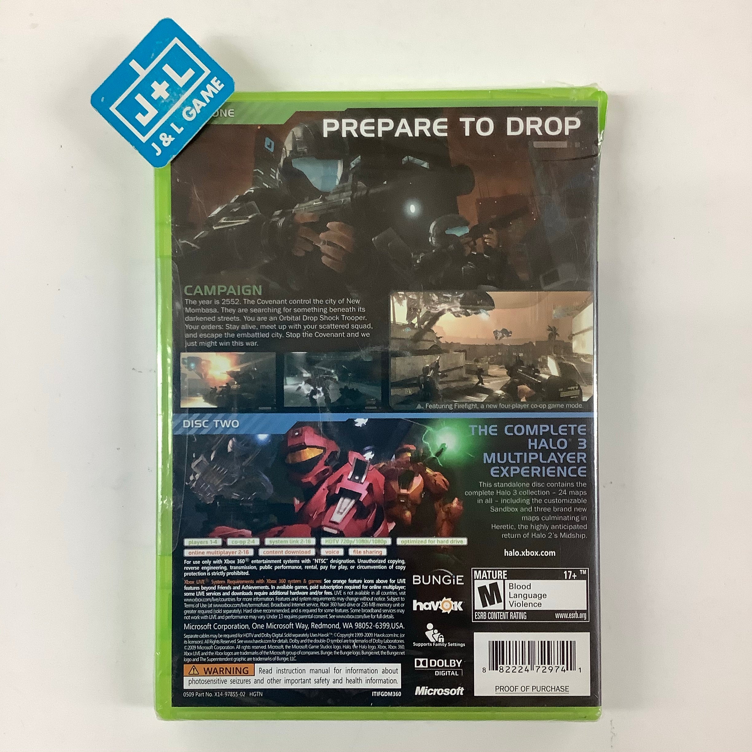 Halo 3: ODST - Xbox 360 Video Games Microsoft Game Studios   