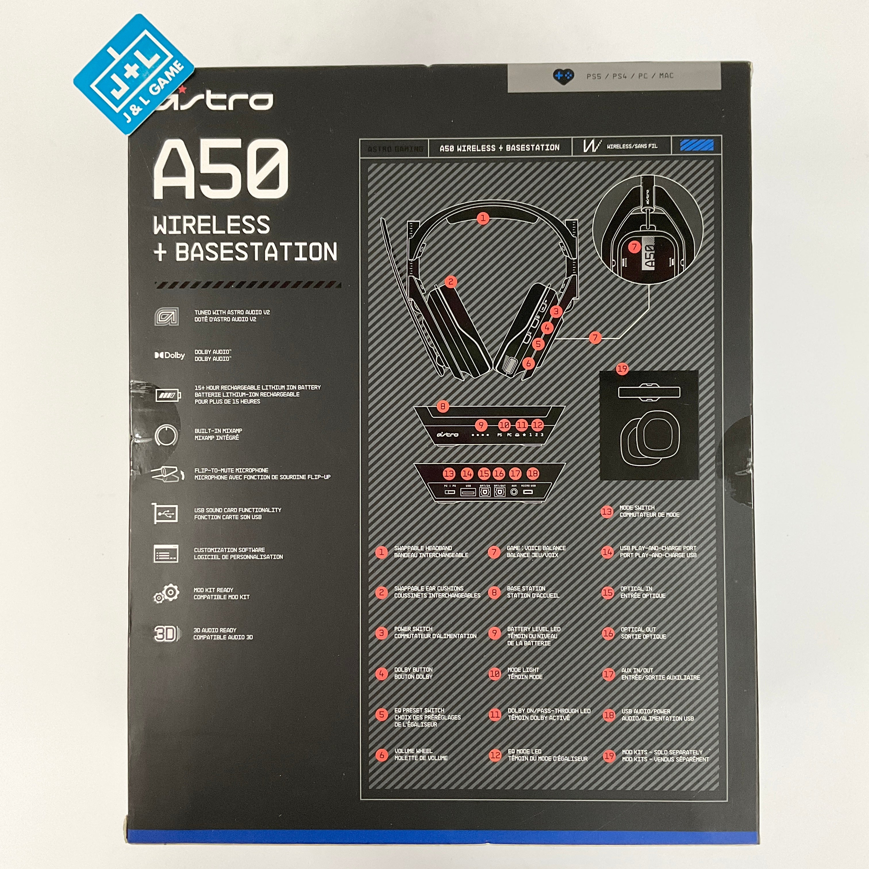 ASTRO Gaming A50 Wireless Headset + Base Station (Gen 4) - (PS5) PlayStation 5 ACCESSORIES ASTRO Gaming   