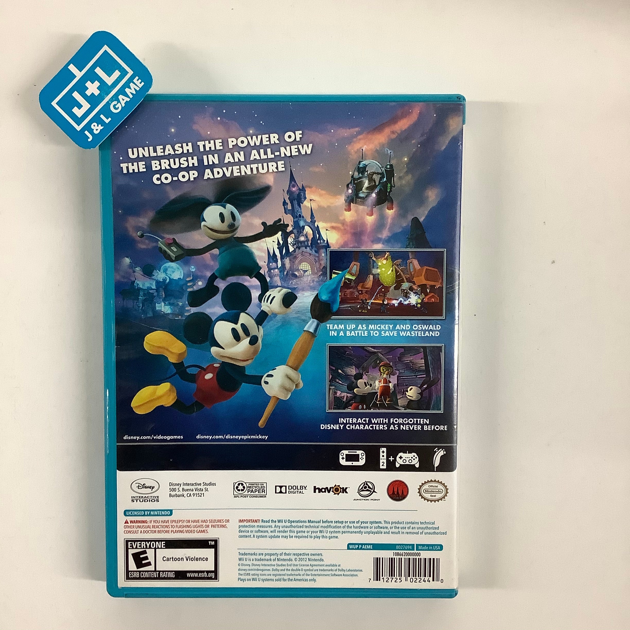 Disney Epic Mickey 2: The Power of Two - Nintendo Wii U [Pre-Owned] Video Games Disney Interactive Studios   