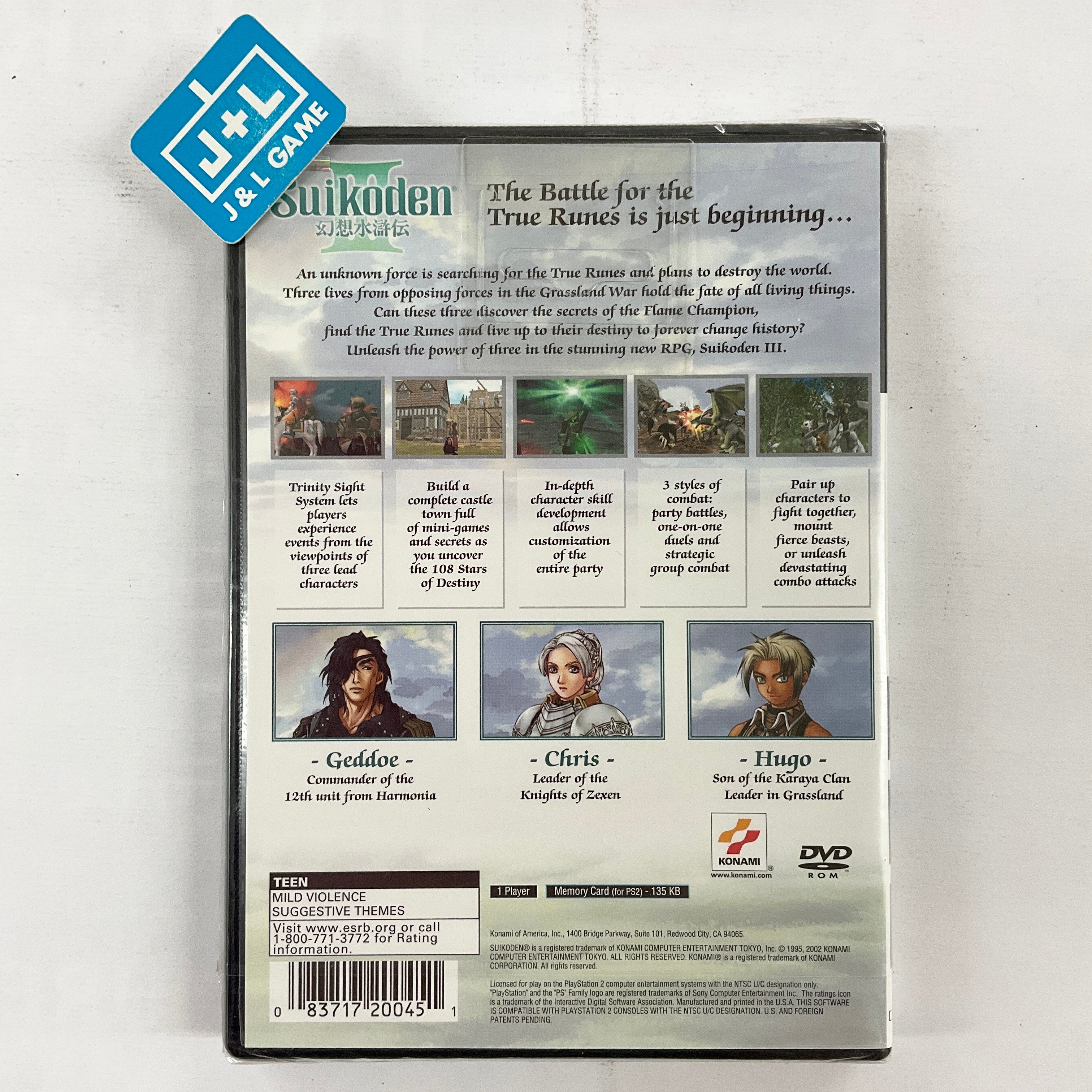 Suikoden III - (PS2) PlayStation 2 Video Games Konami   
