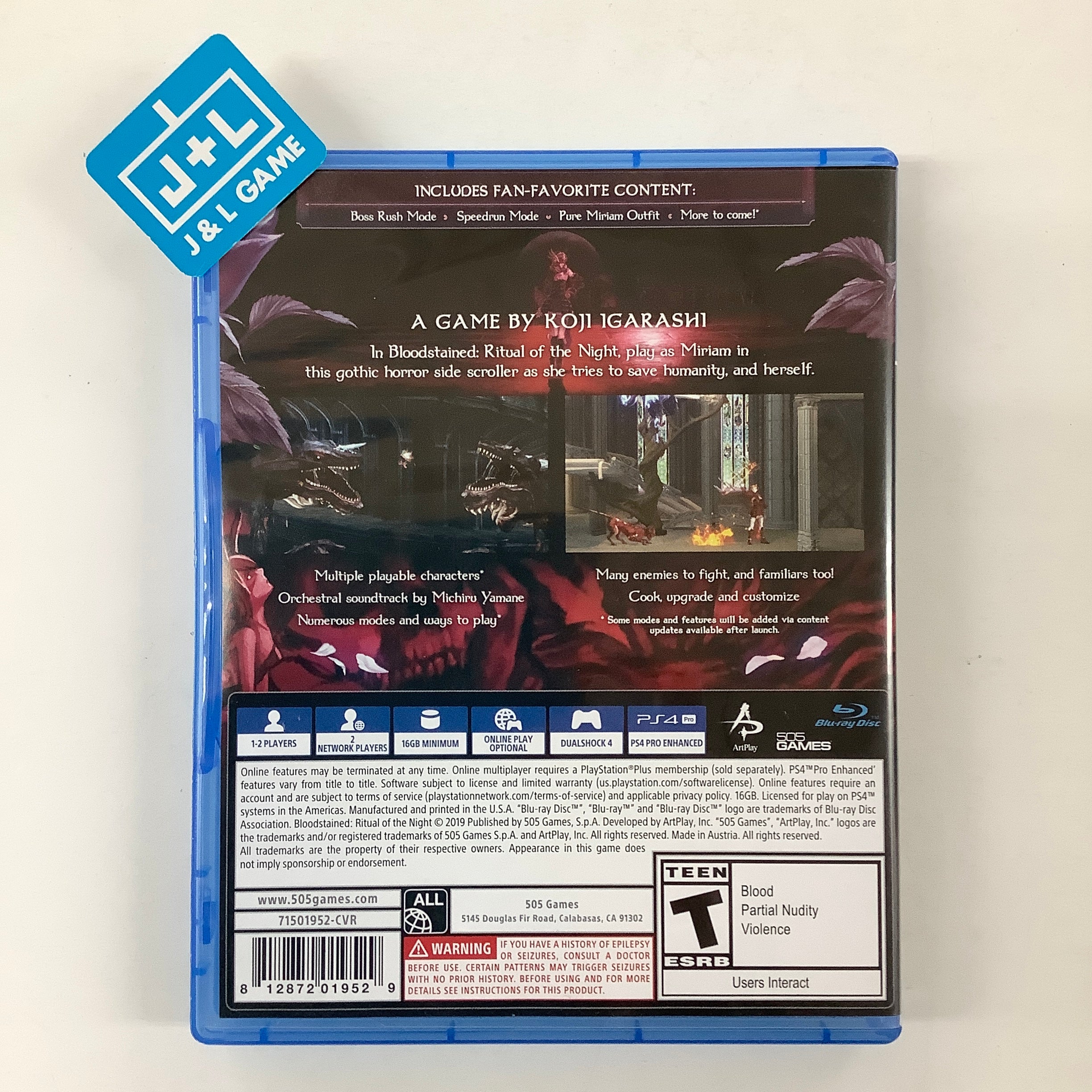 Bloodstained: Ritual of the Night - (PS4) PlayStation 4 [Pre-Owned] Video Games 505 Games   