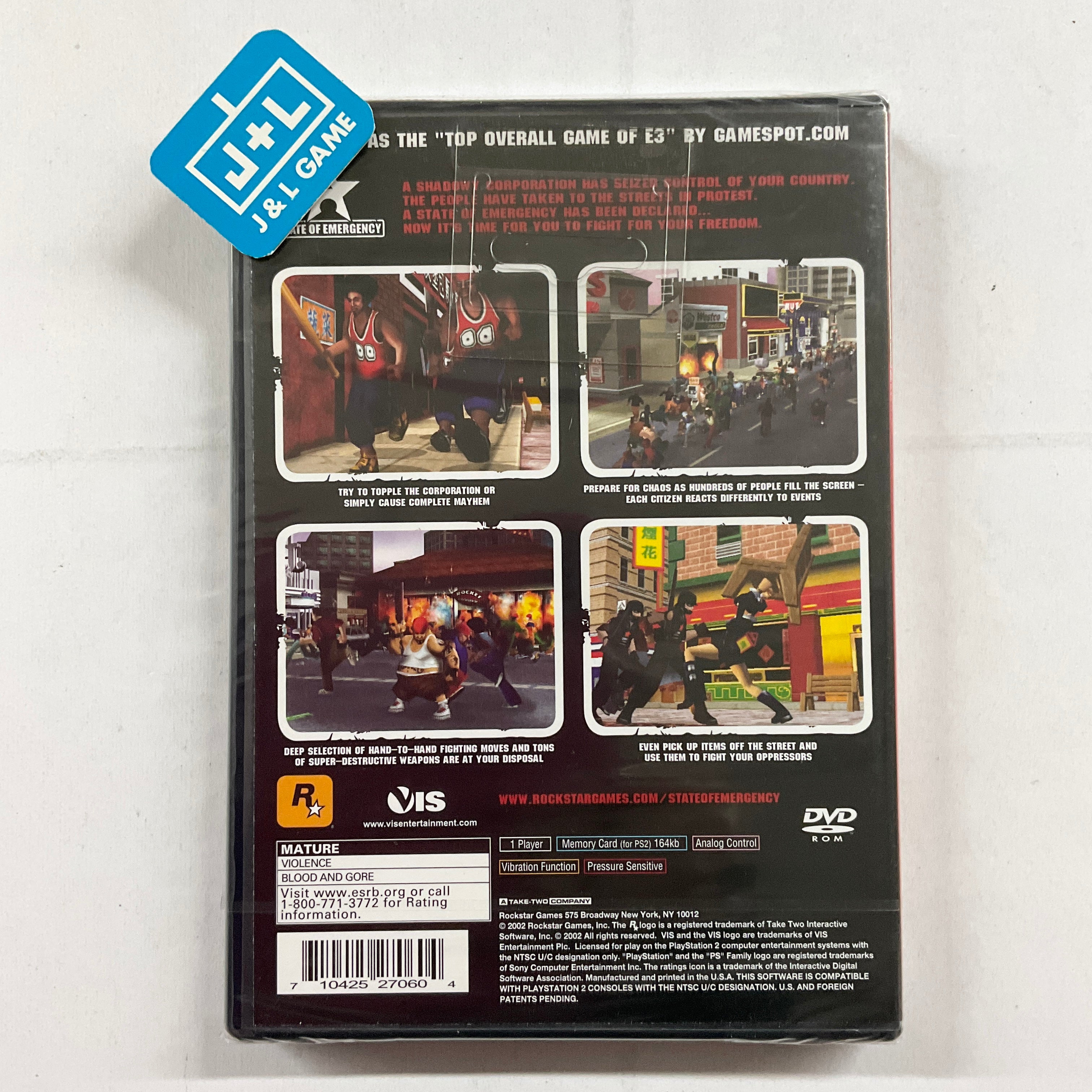 State of Emergency (Greatest Hits) - (PS2) PlayStation 2 | J&L Game