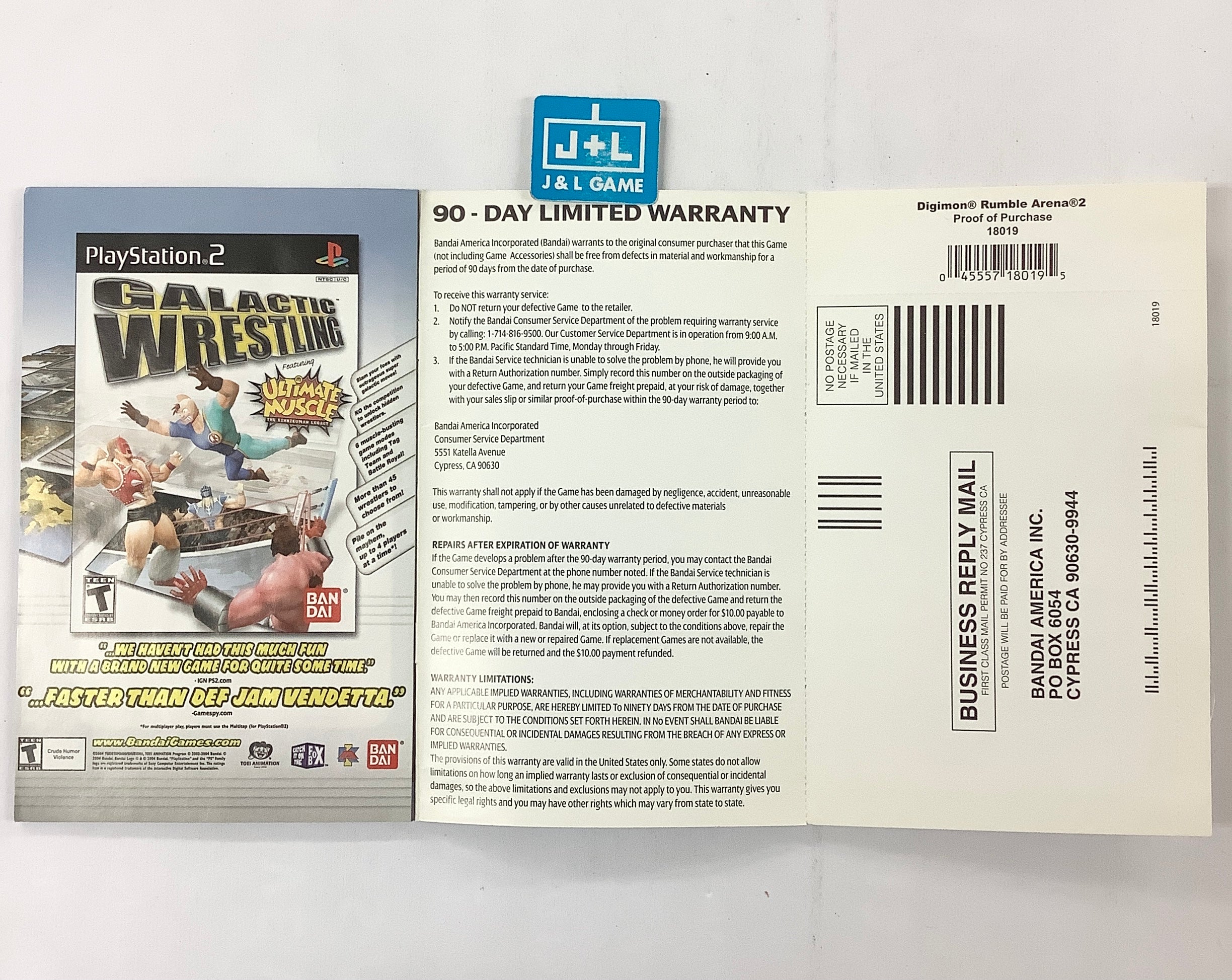 Digimon Rumble Arena 2 - (PS2) PlayStation 2 [Pre-Owned] Video Games Bandai   