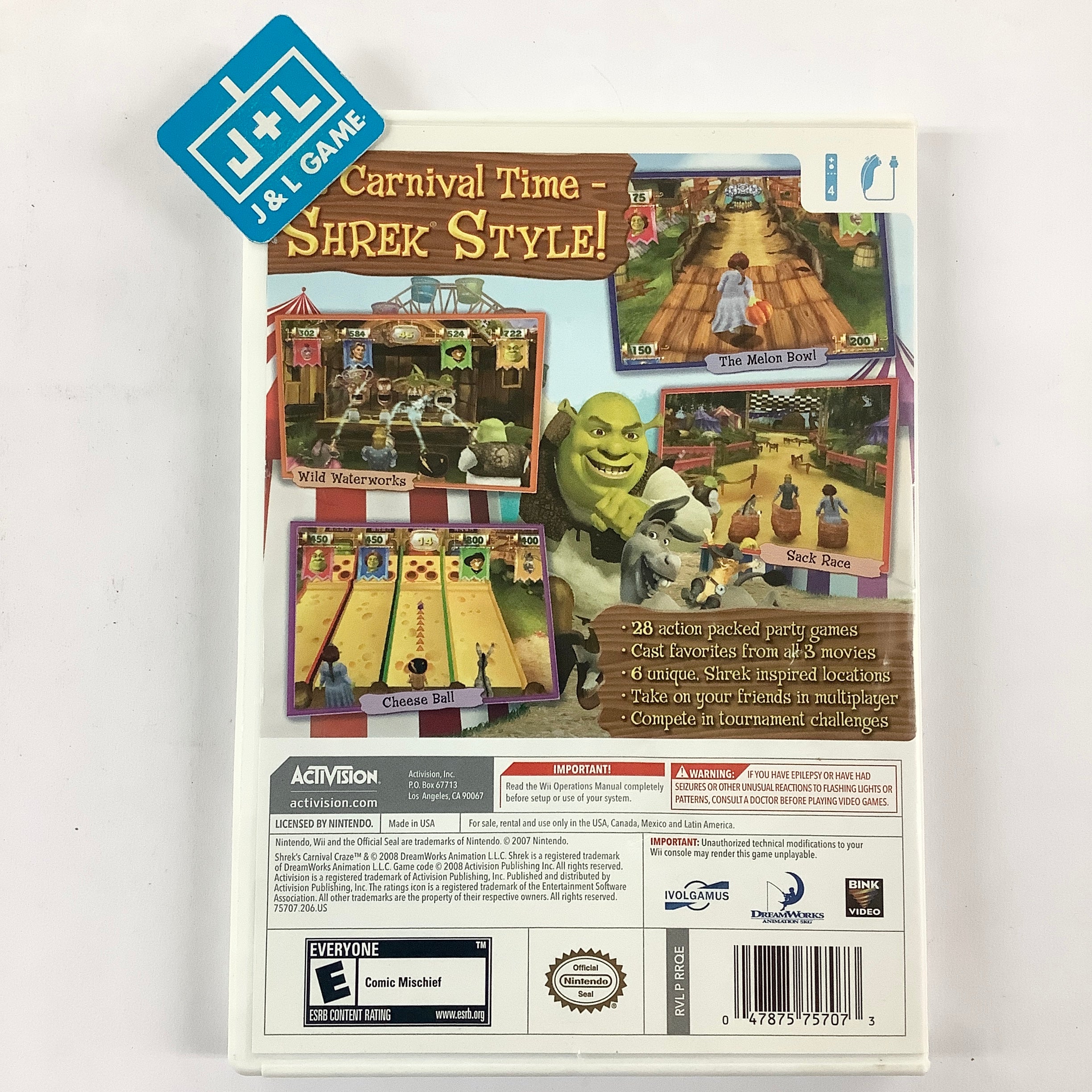 Shrek's Carnival Craze - Nintendo Wii [Pre-Owned] Video Games Activision   