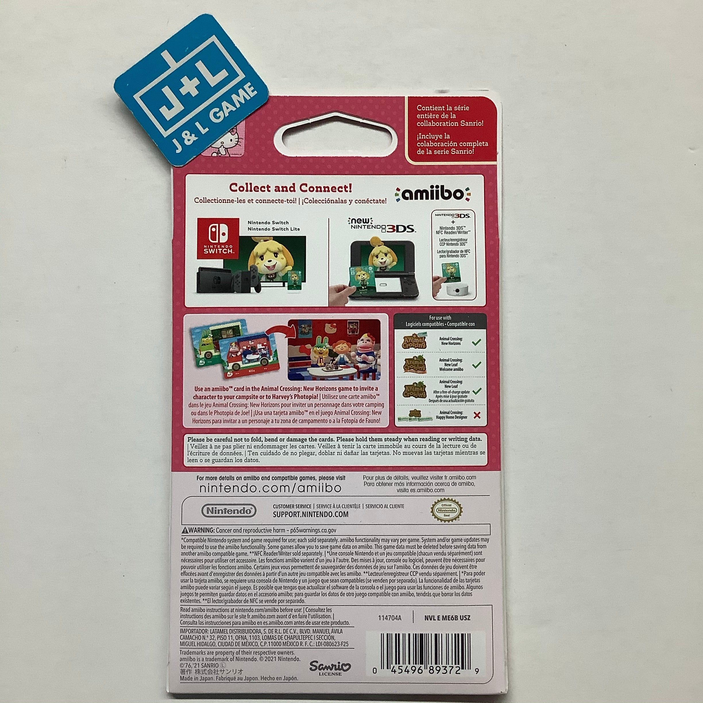 Animal Crossing Cards - Sanrio Collaboration Pack (Pack of 6 cards) - Nintendo Amiibo Amiibo Nintendo   