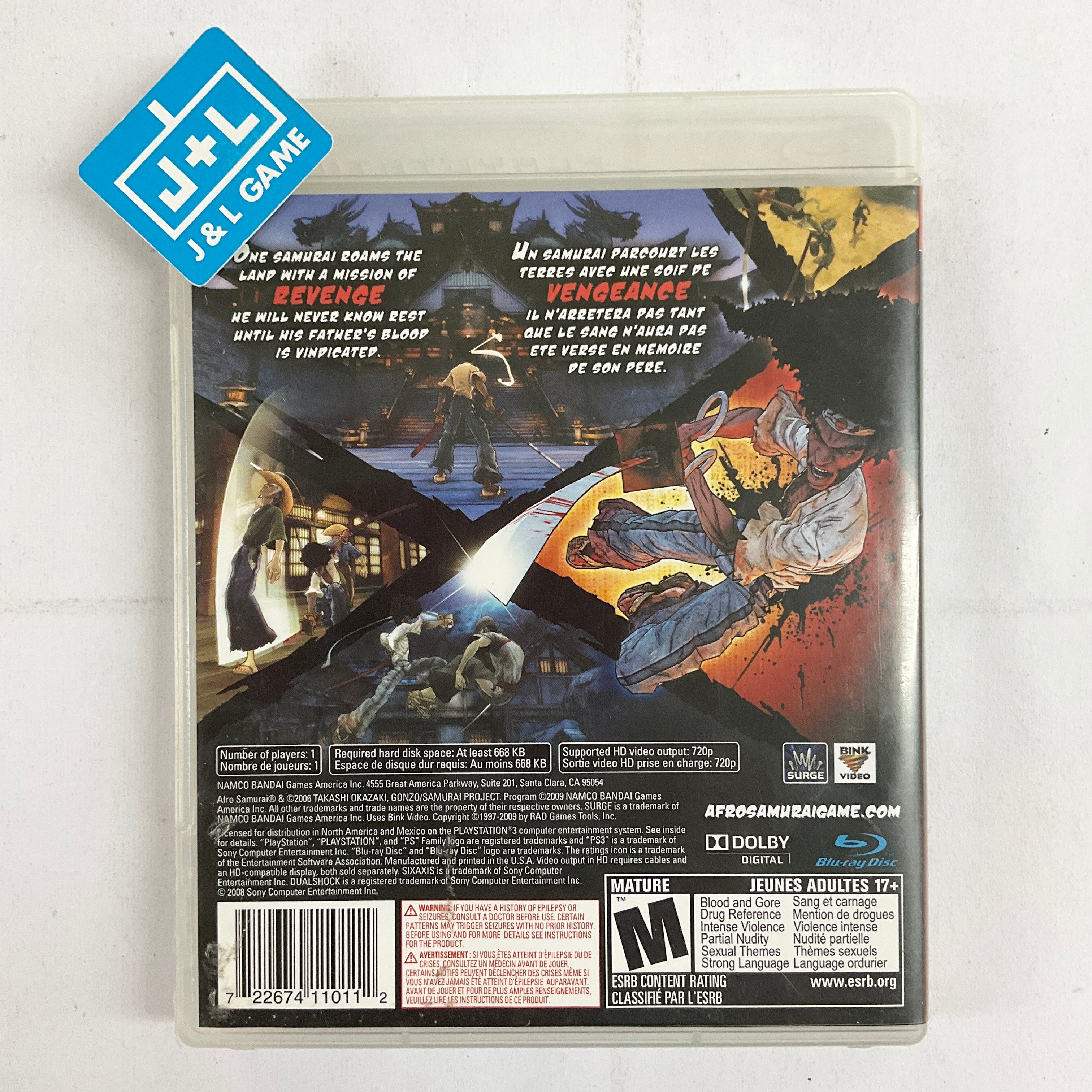 Afro Samurai - (PS3) PlayStation 3 [Pre-Owned] Video Games Namco Bandai Games   