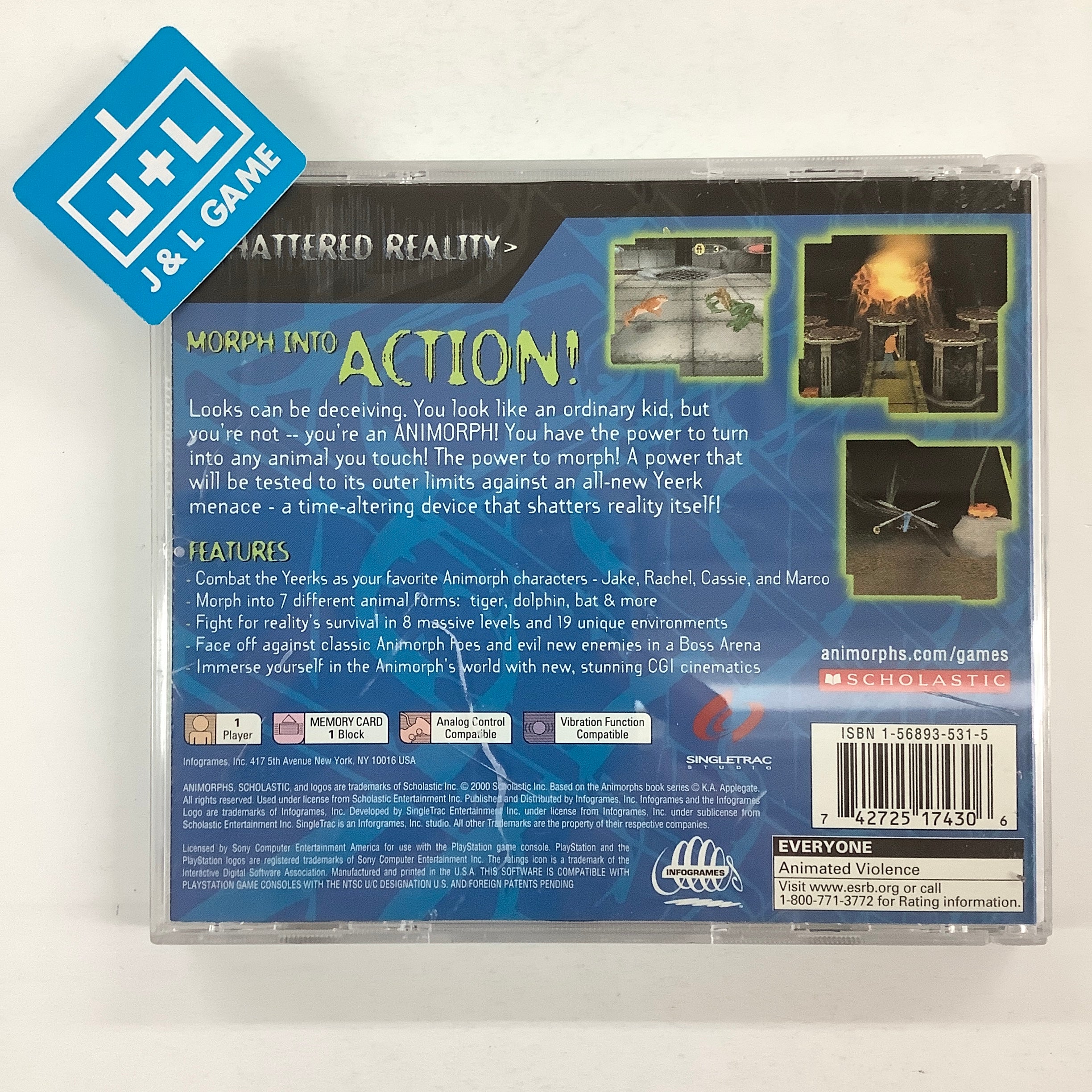 Animorphs: Shattered Reality - (PS1) PlayStation 1 [Pre-Owned