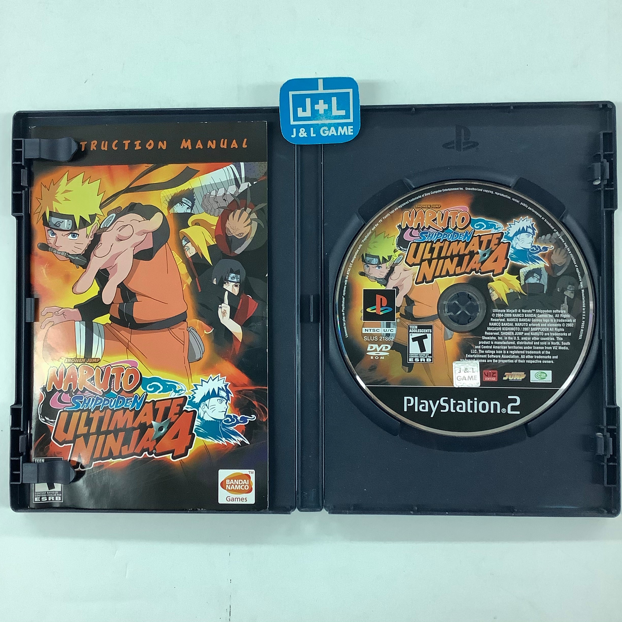 Naruto Shippuden: Ultimate Ninja 4  - (PS2) PlayStation 2 [Pre-Owned] Video Games BANDAI NAMCO Entertainment   