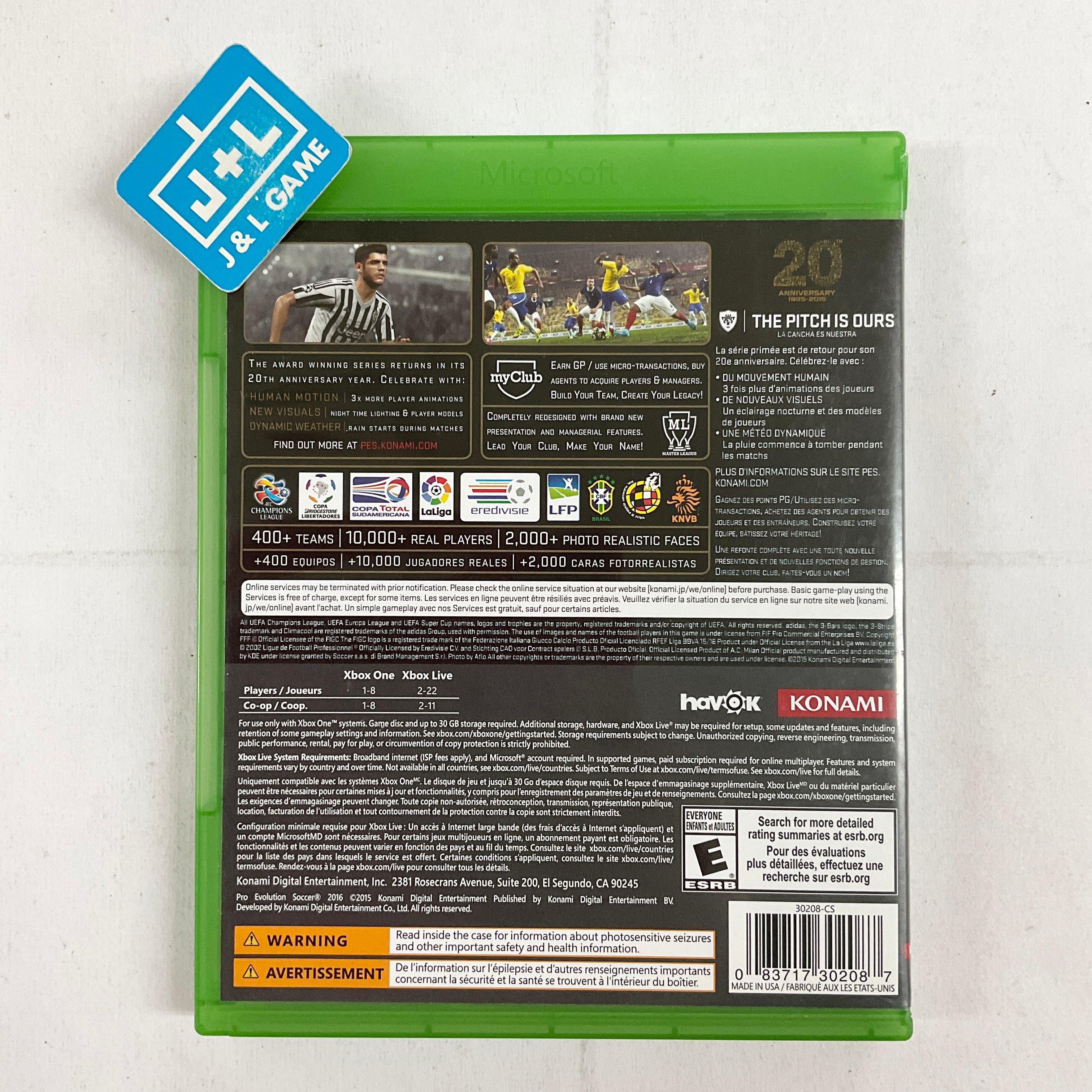 Pro Evolution Soccer 2016 - (XB1) Xbox One [Pre-Owned] Video Games Konami   