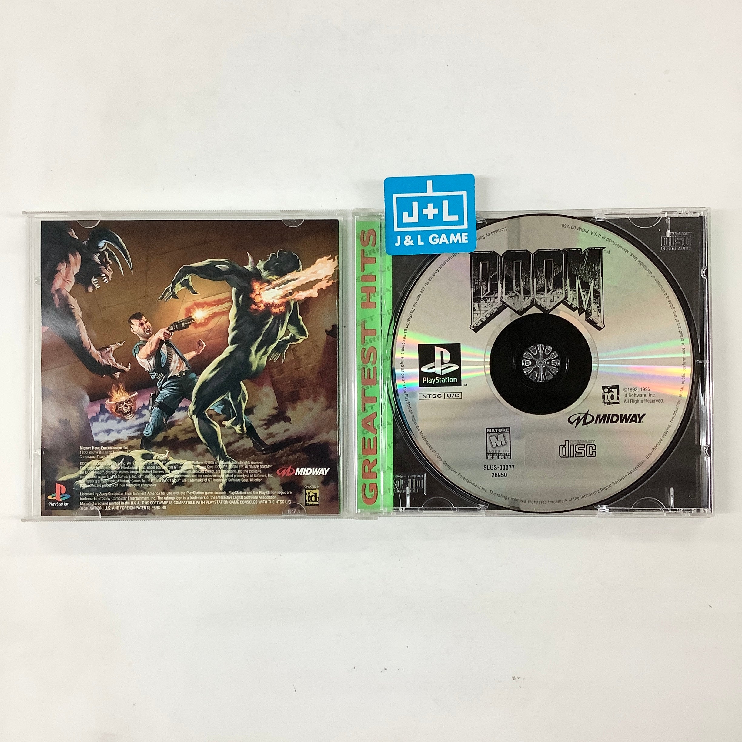 DOOM (Greatest Hits) - (PS1) PlayStation 1 [Pre-Owned] Video Games Midway   