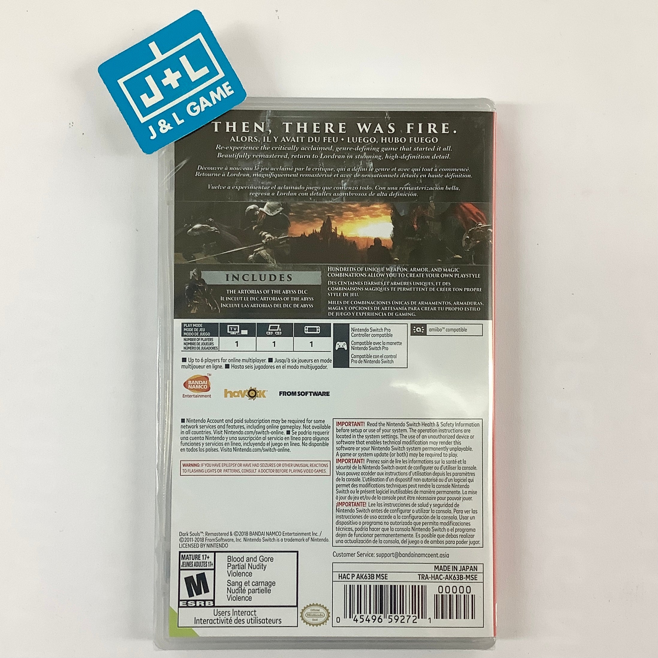 Dark Souls: Remastered (World Edition) - (NSW) Nintendo Switch Video Games BANDAI NAMCO Entertainment   