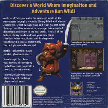 The Pagemaster - (GB) Game Boy [Pre-Owned] Video Games Fox Interactive   