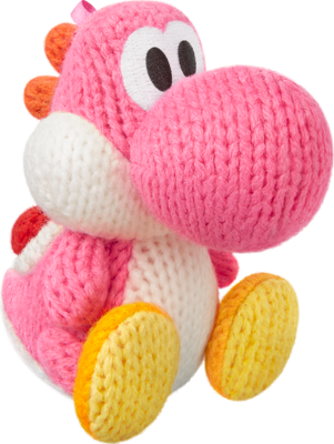 Pink Yarn Yoshi (Yoshi's Woolly World) - Nintendo WiiU Amiibo Amiibo Nintendo   