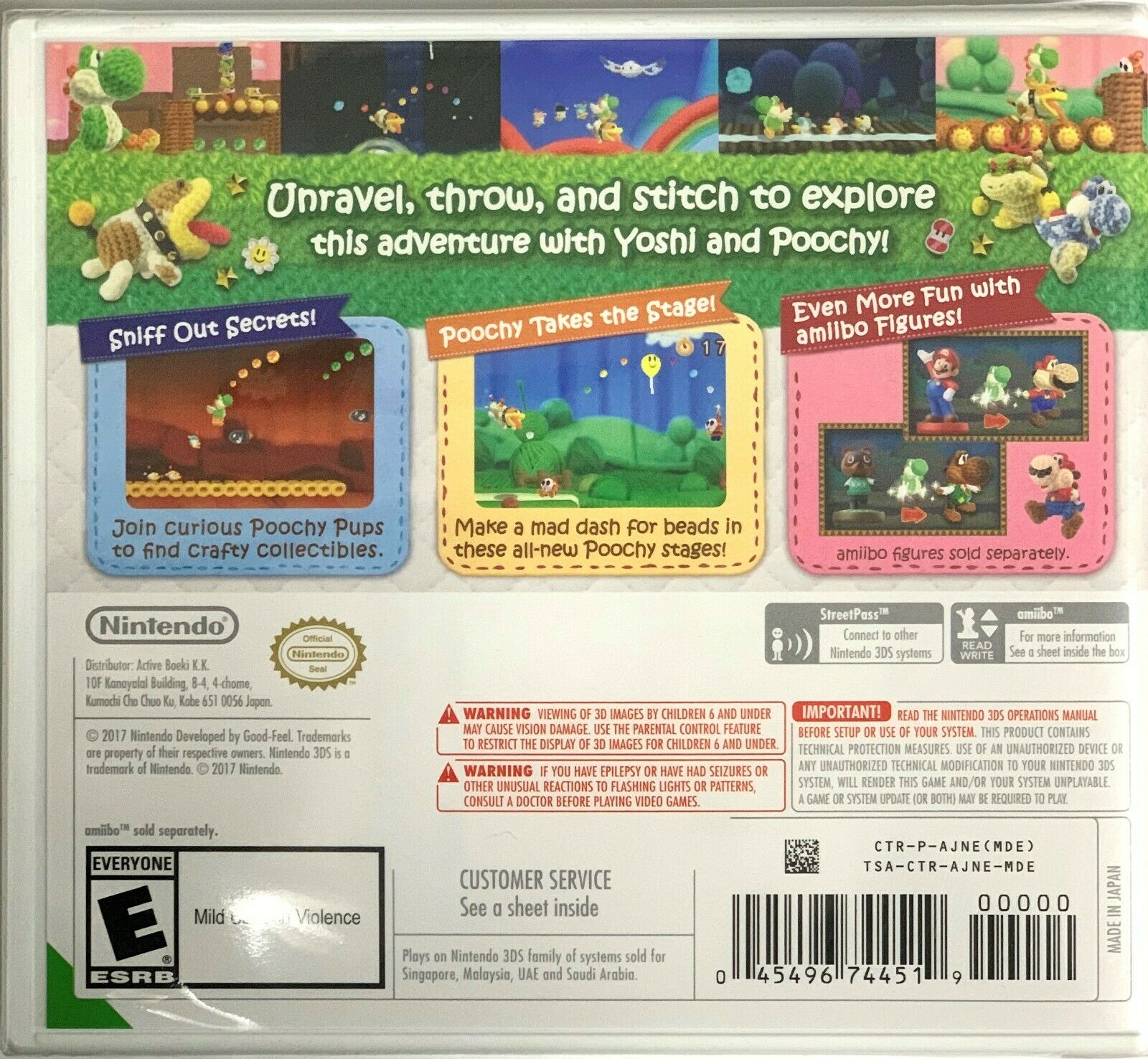 Poochy & Yoshi's Woolly World - Nintendo 3DS (World Edition) Video Games Nintendo   